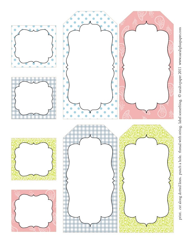 Printable Labels Tags
