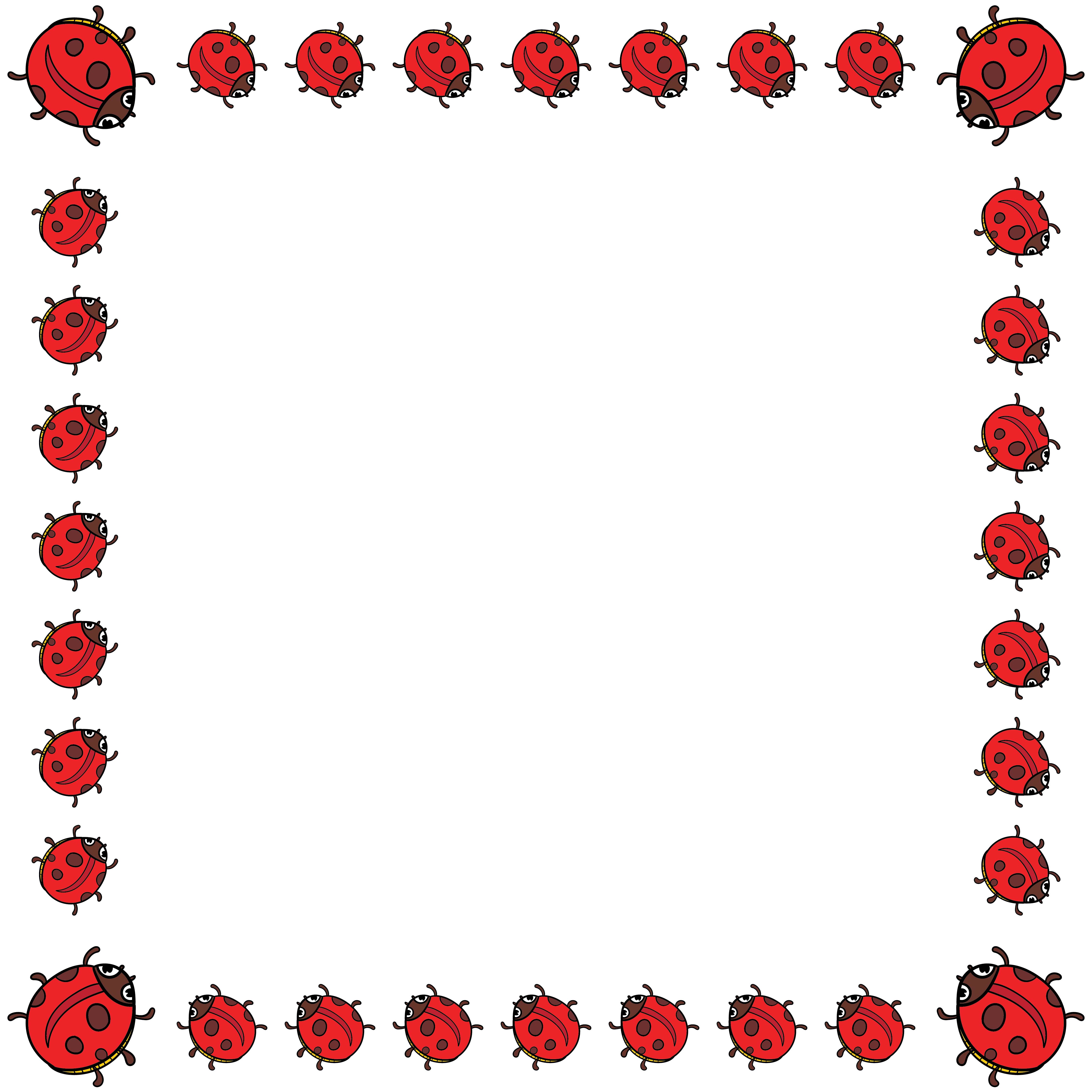 Printable Ladybug Border
