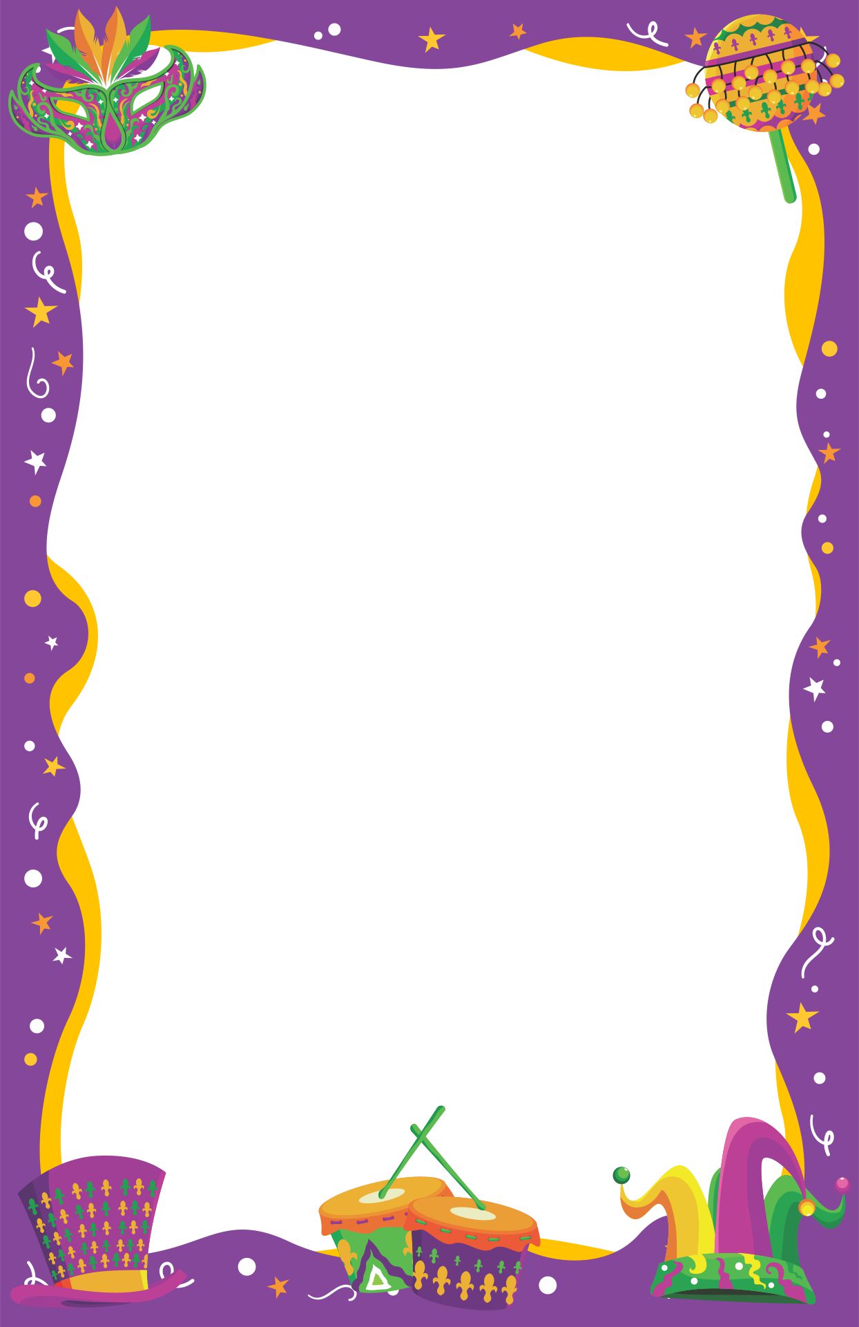 Mardi Gras  Printable Stationary