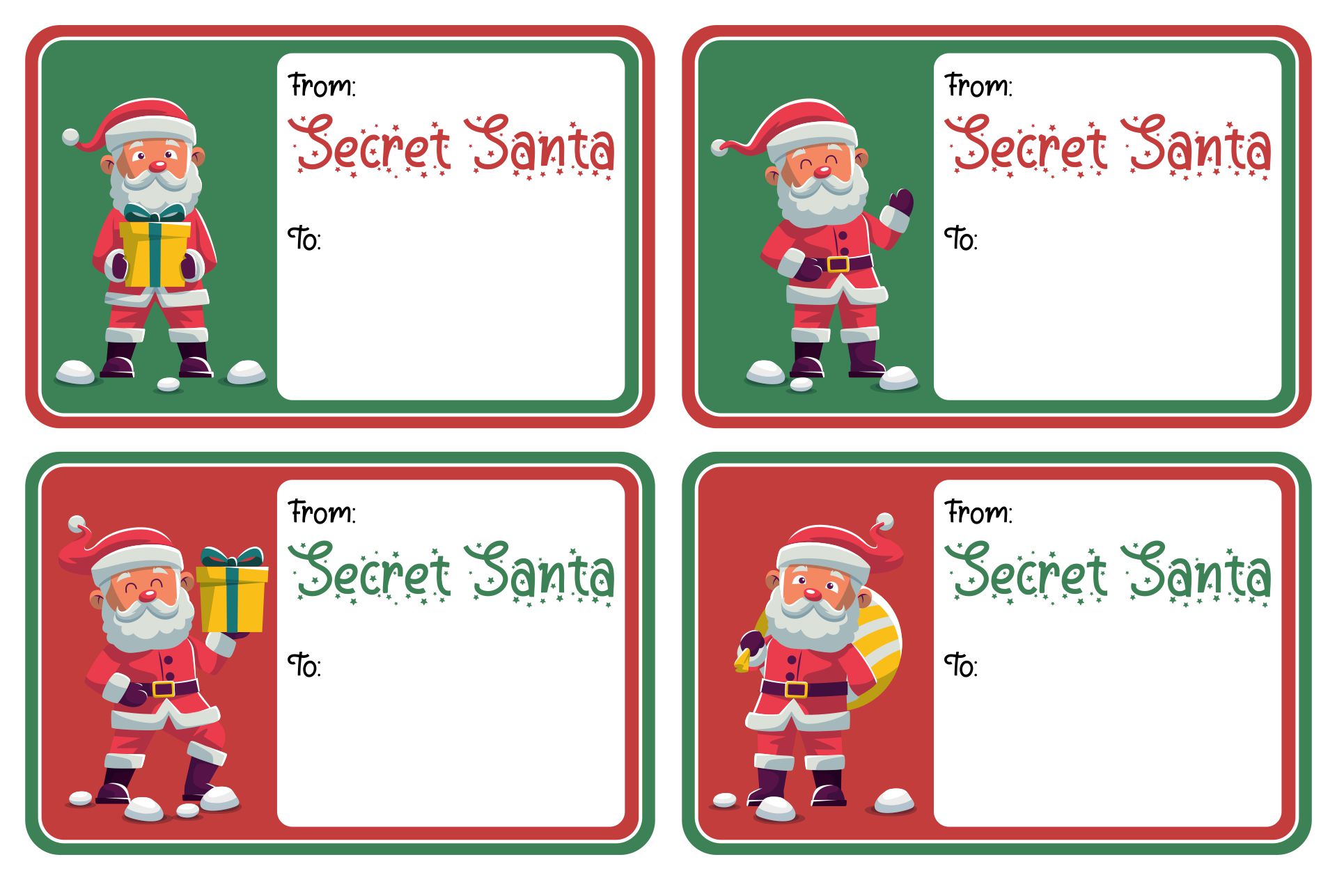 7 Best Printable Christmas Gift Tags From Santa Printablee Com