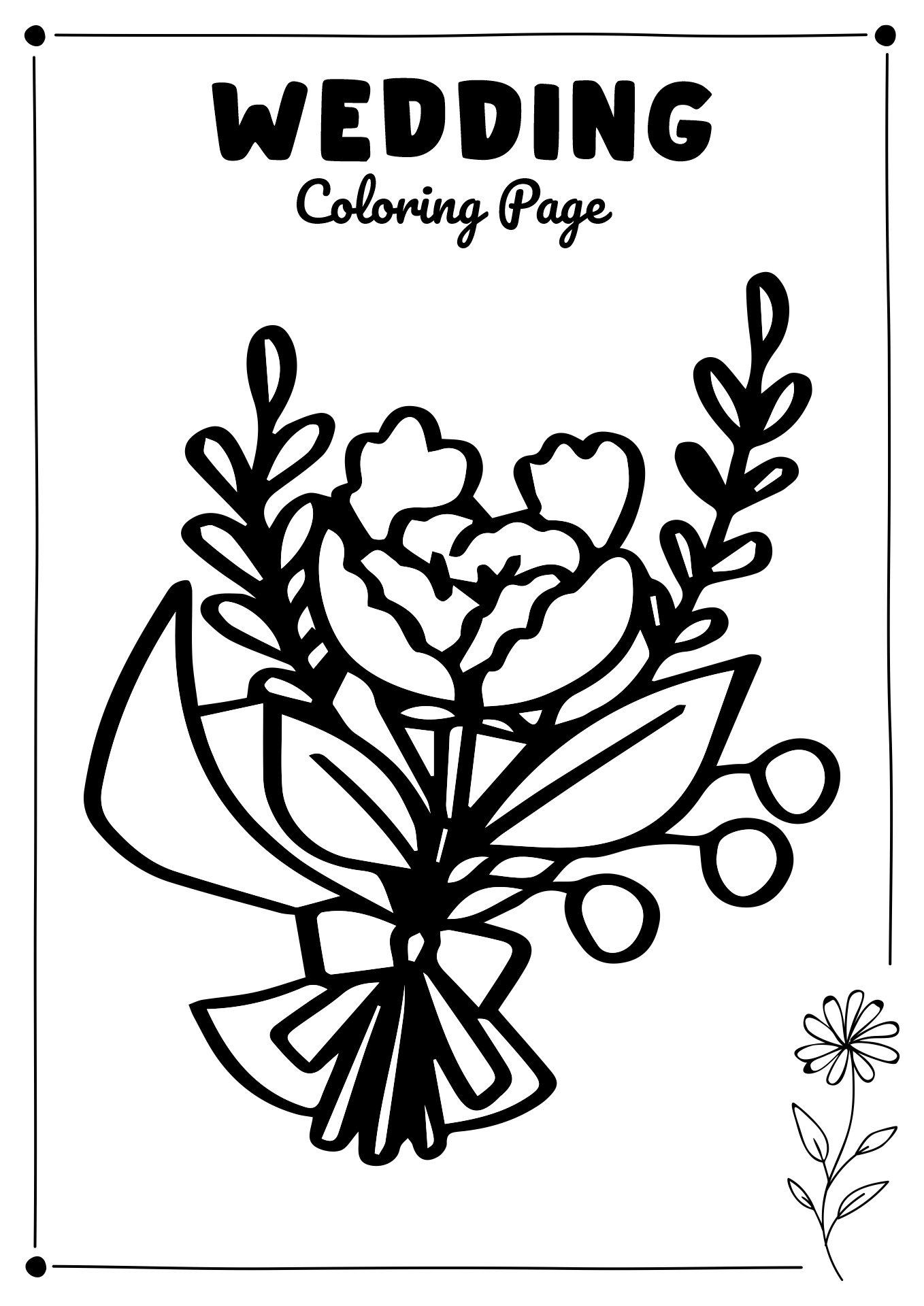  Printable Wedding Coloring Activity Book