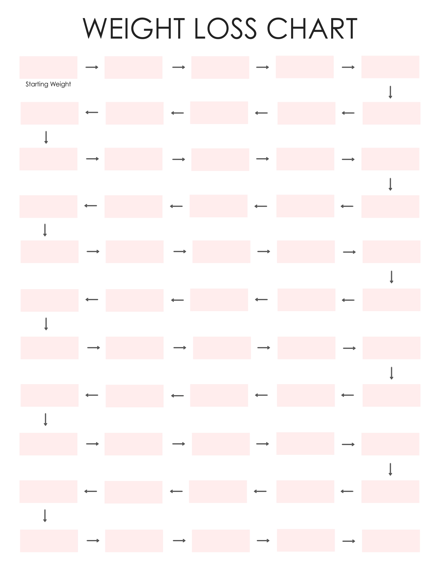 Free Printable Weight Loss Chart Template Printable Form Templates 