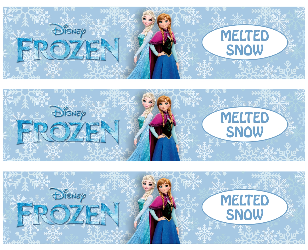 Frozen Water Bottle Labels Free Printable