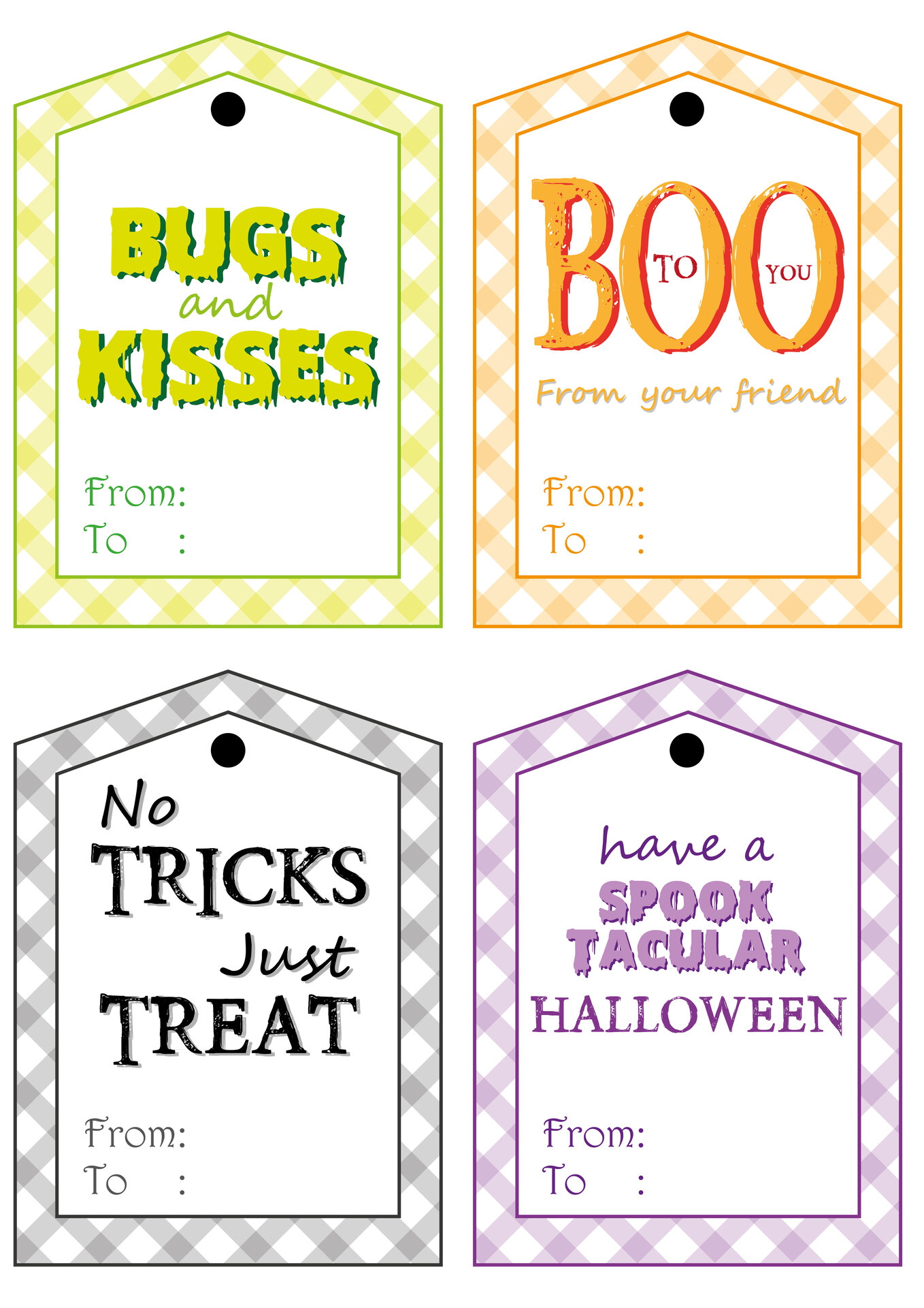Happy Halloween Tags Free Printable
