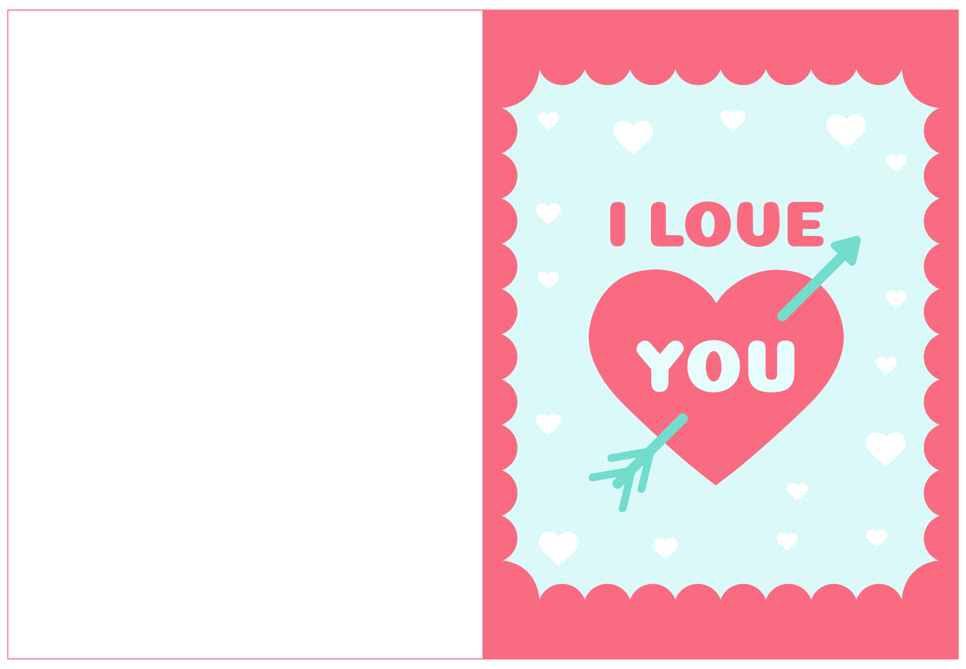 I Love You Card Printable