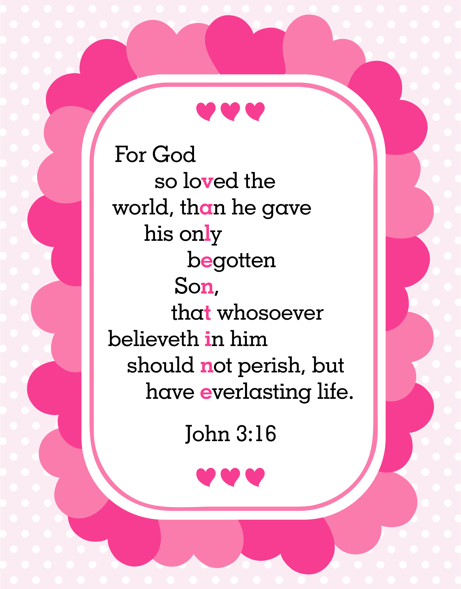 John 3 16 KJV Valentine