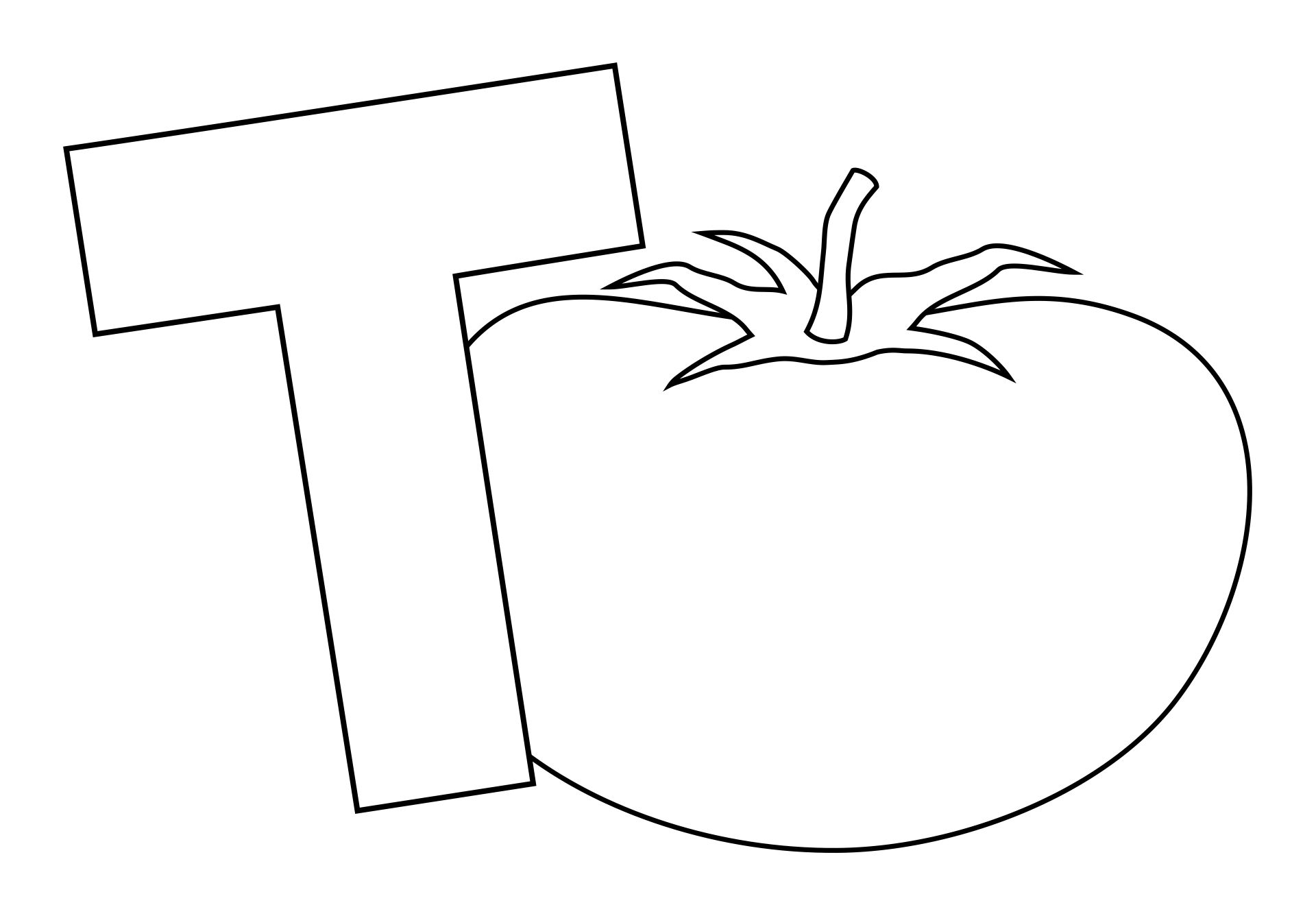 Printable Letter T Outline Print Bubble Letter T Printable Alphabet 