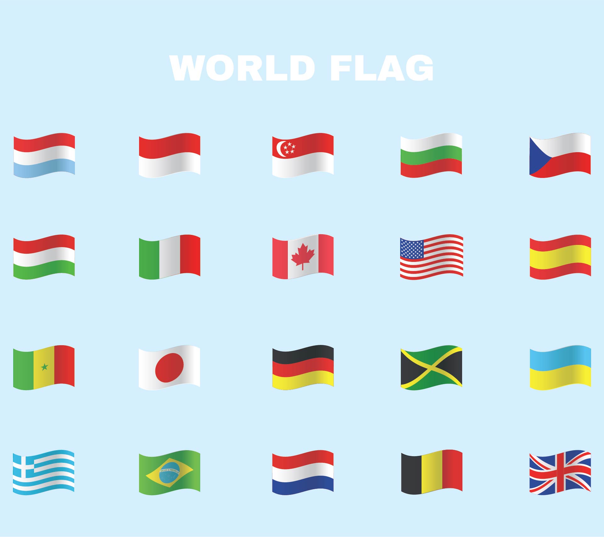 Miniature Printable World Flags Downloadable