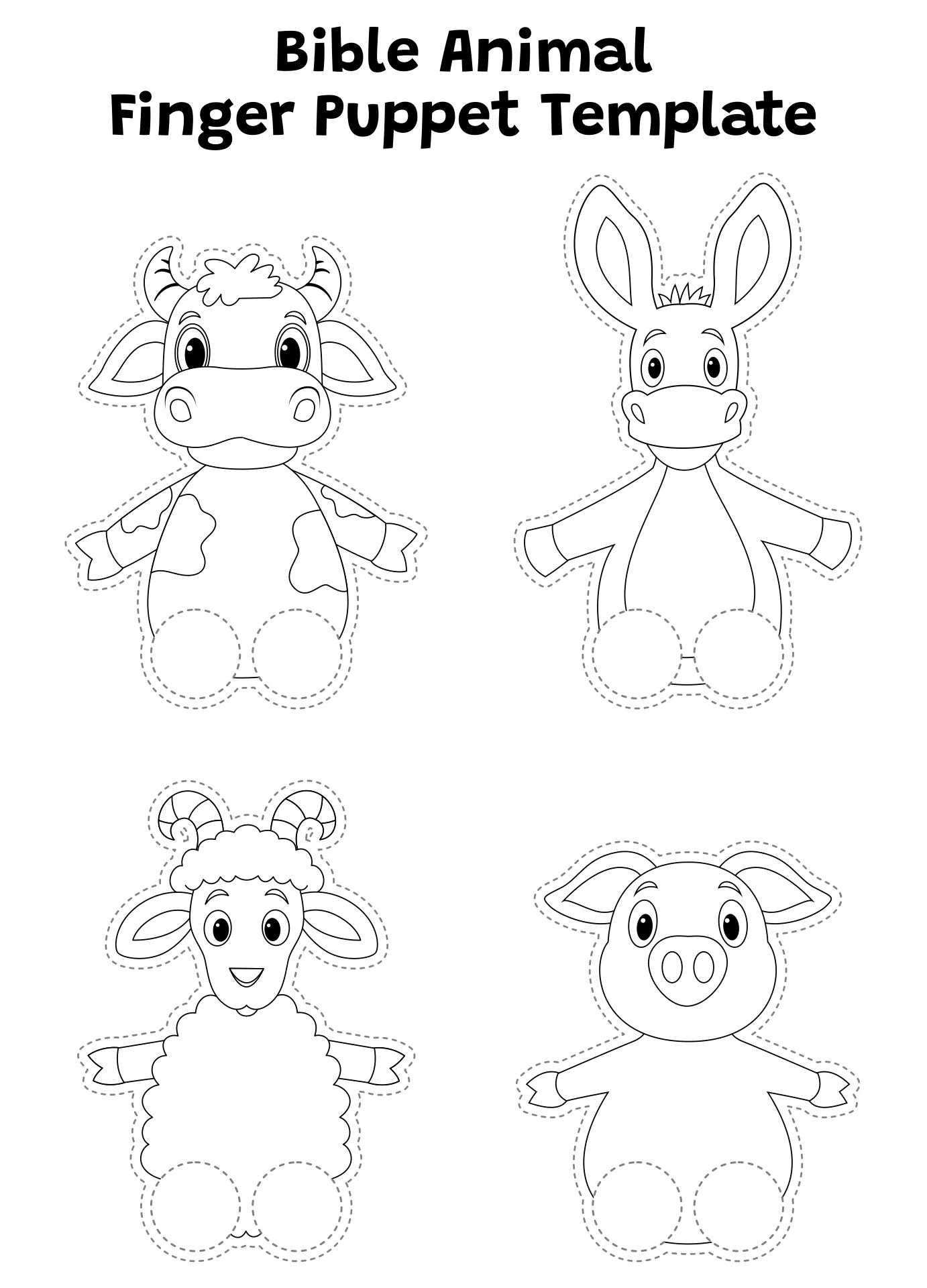Printable Animal Finger Puppets