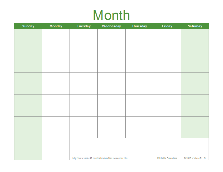 7 Best Images of Blank Monthly Calendar Printable Free ...