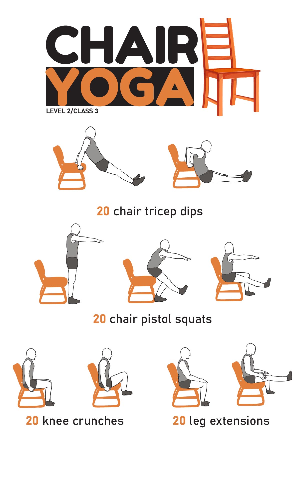 Printable Chair Yoga Poses