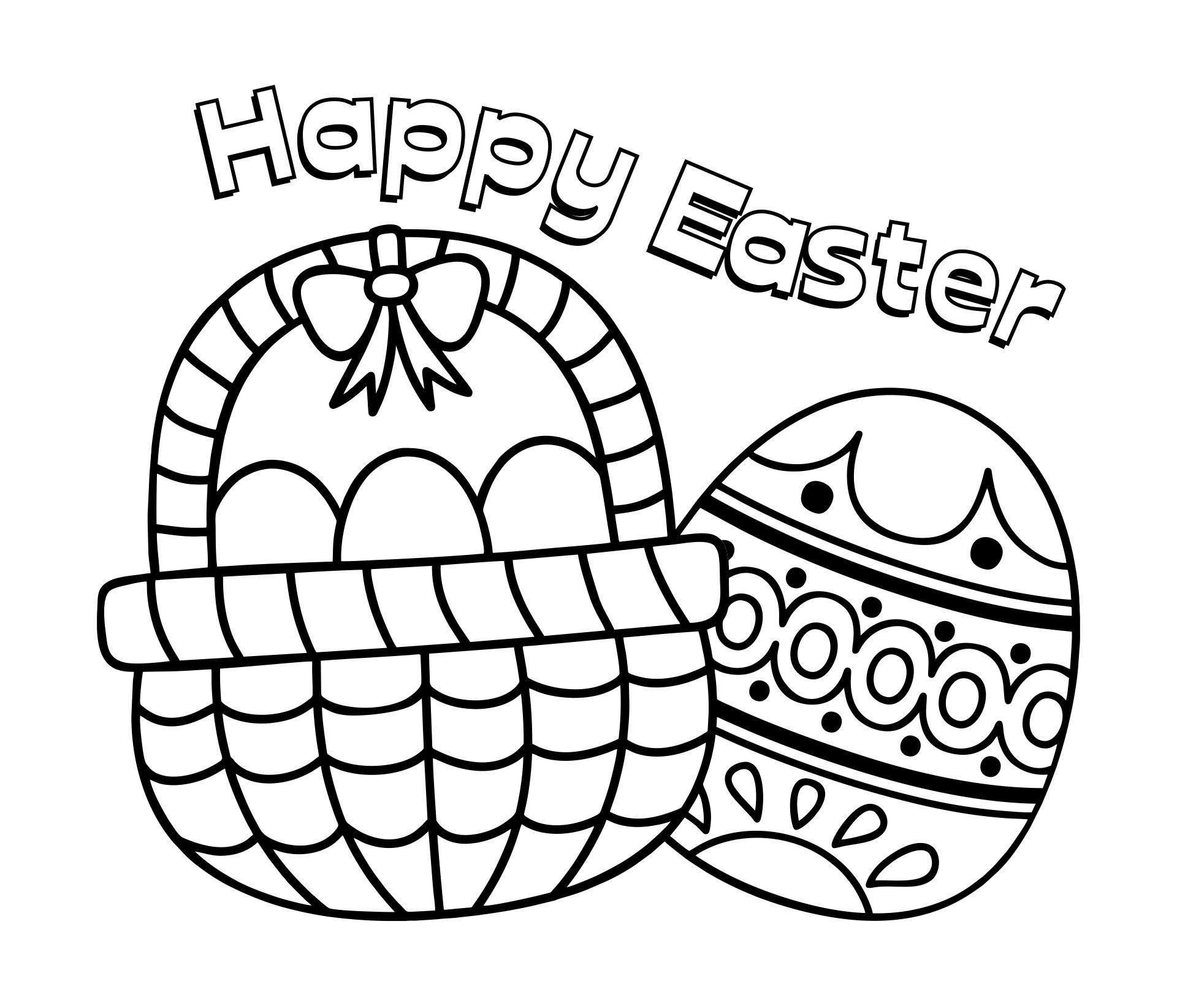 Printable Easter Basket Coloring Sheet