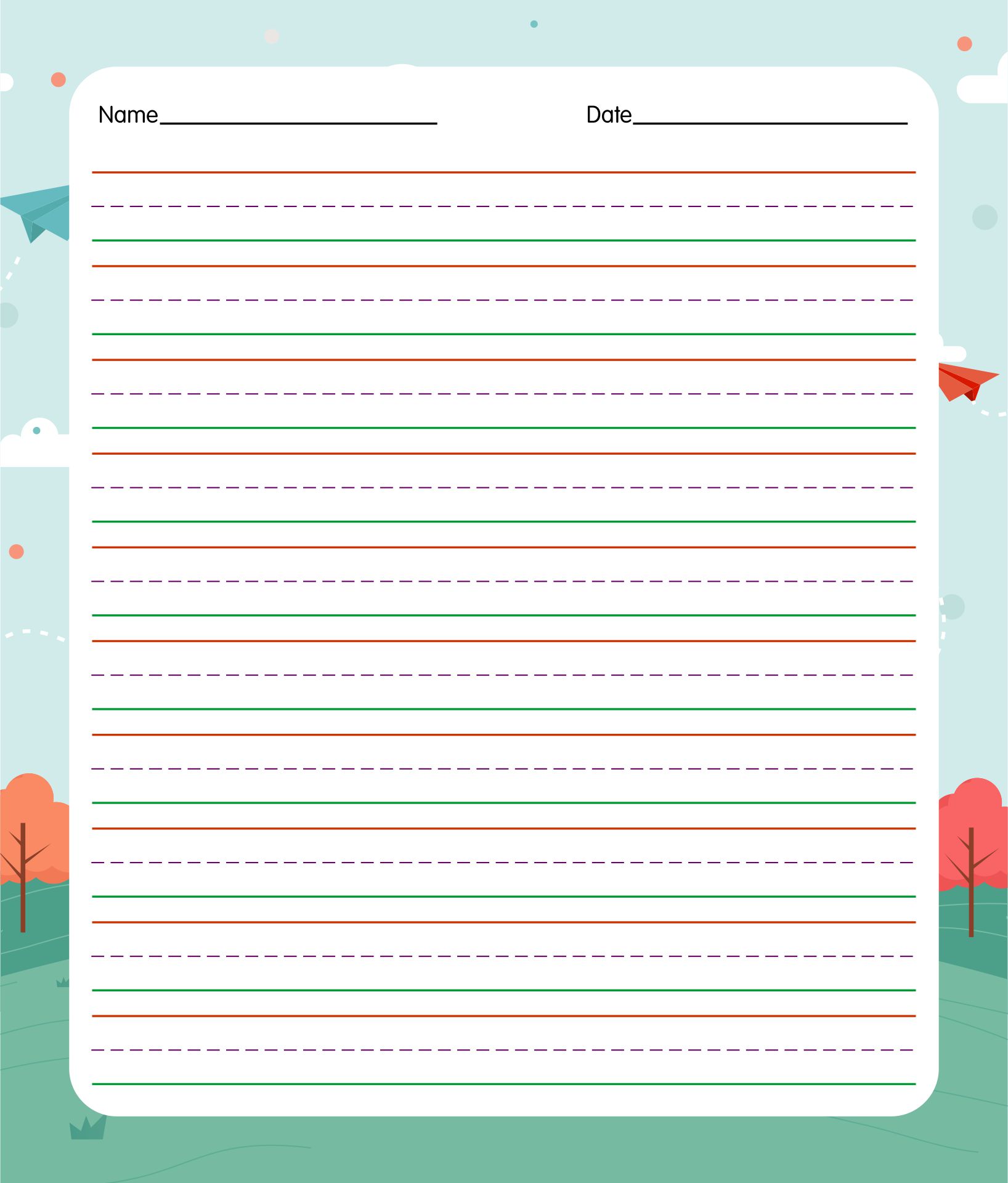 Lined Paper Printable Kindergarten lined-paper-printable-kindergarten