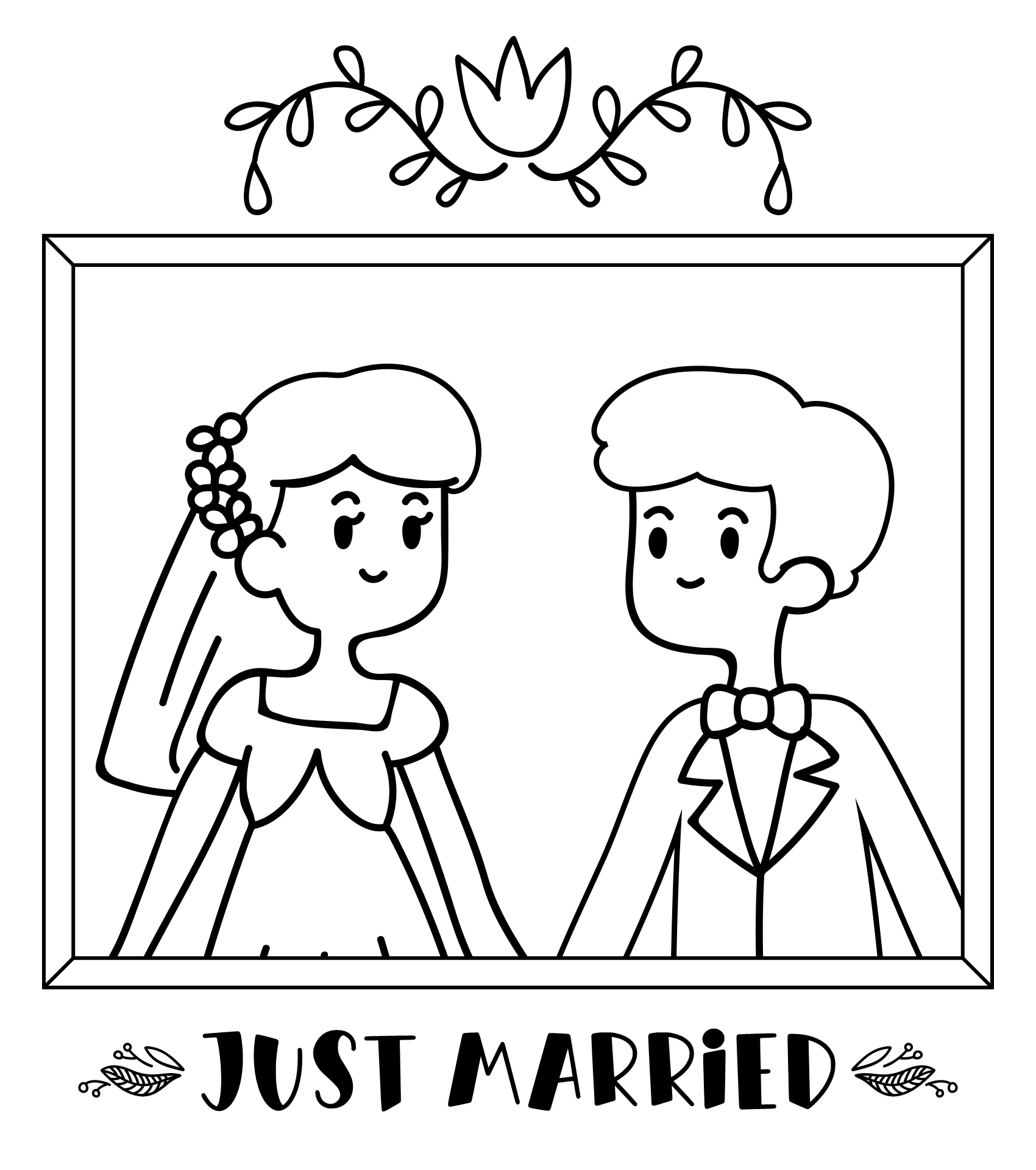 Printable Wedding Coloring Book