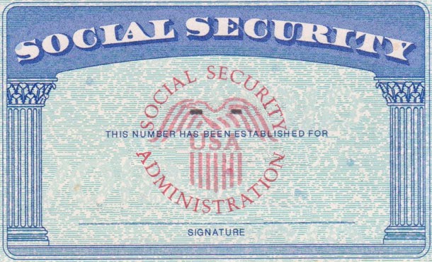 Social Security Card Blank