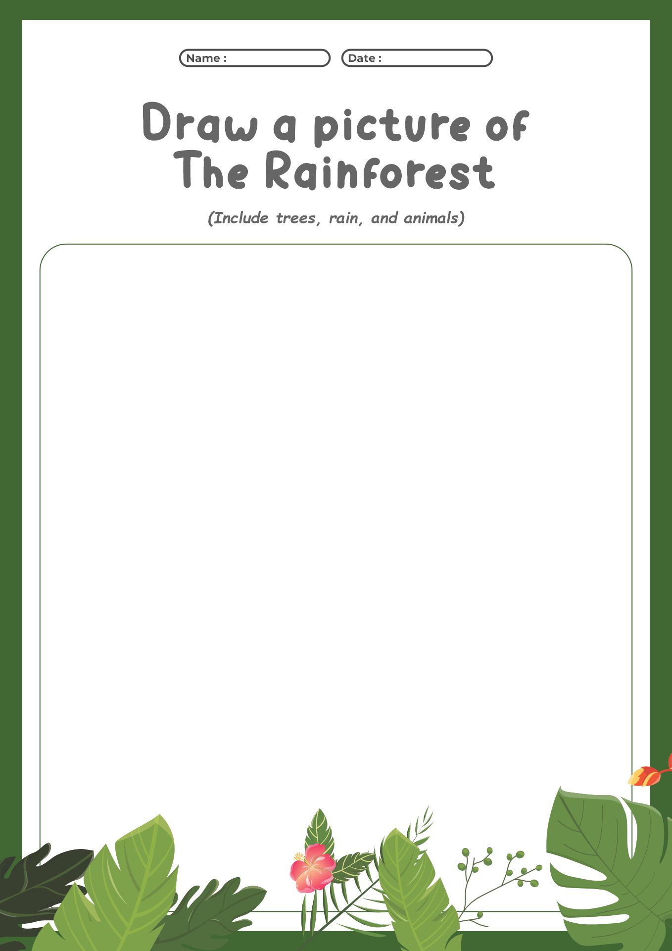 10 Best Rainforest Printables For First Grade Printablee