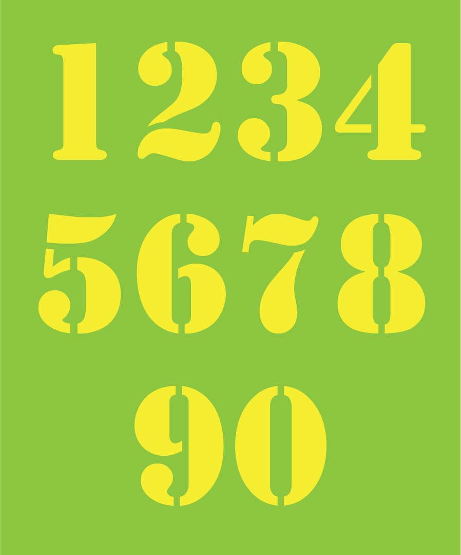 2 Inch Number Stencils Printable