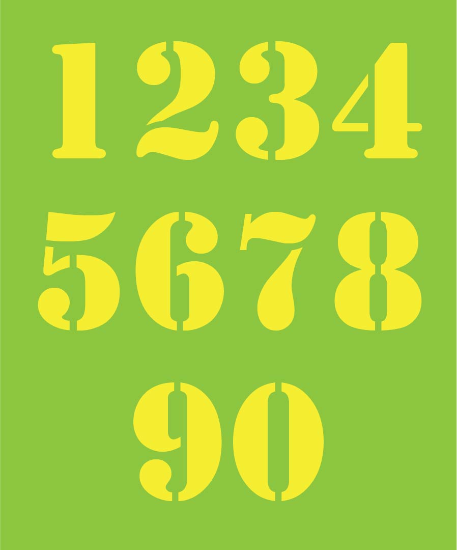 Free Printable 2 Inch Number Stencils High Resolution Printable Images