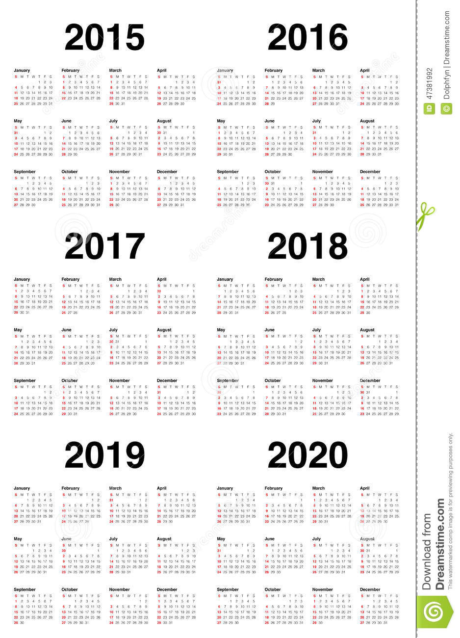 2018 2019 2020 Calendar