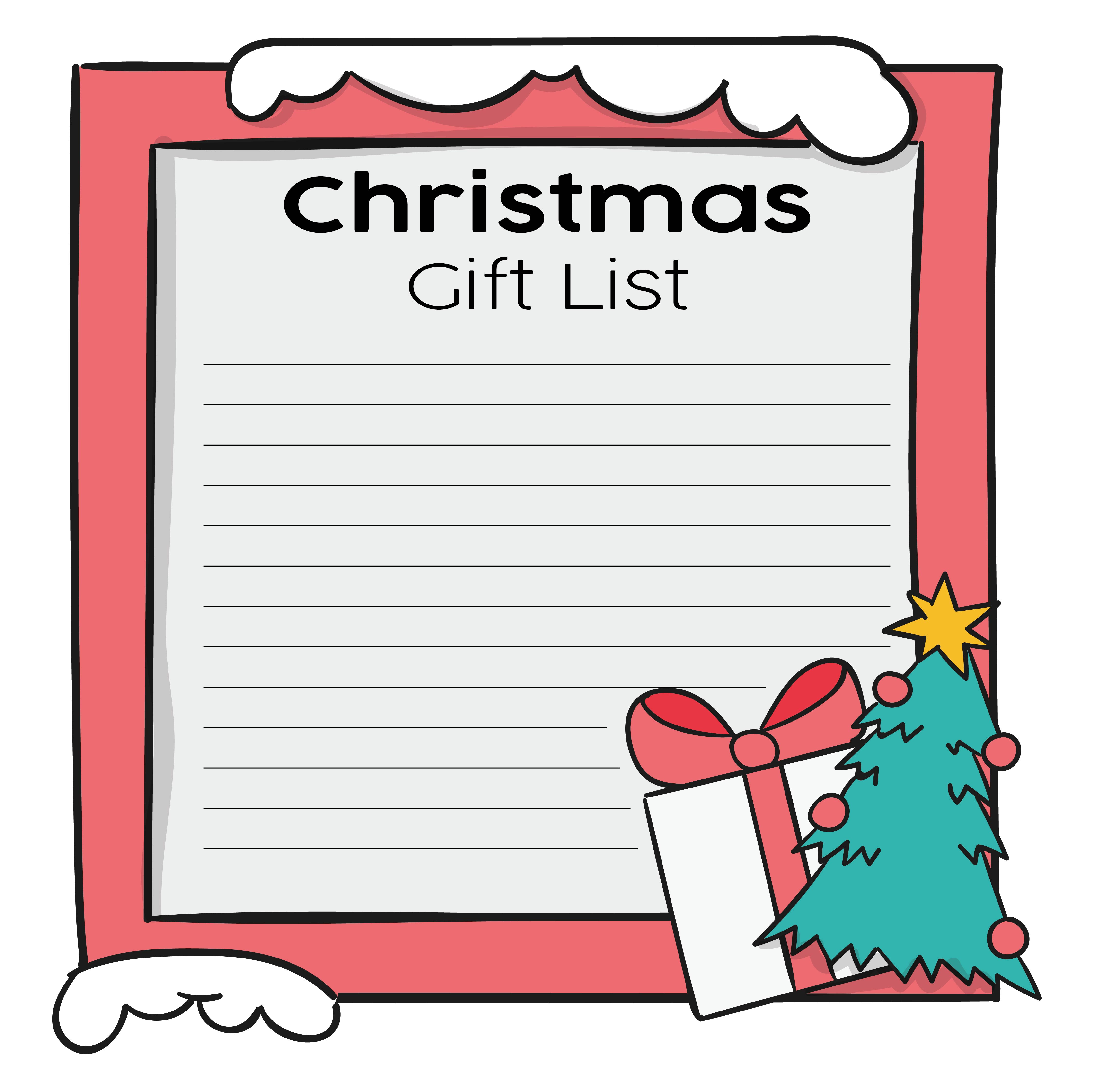 Blank Christmas Wish List Printable