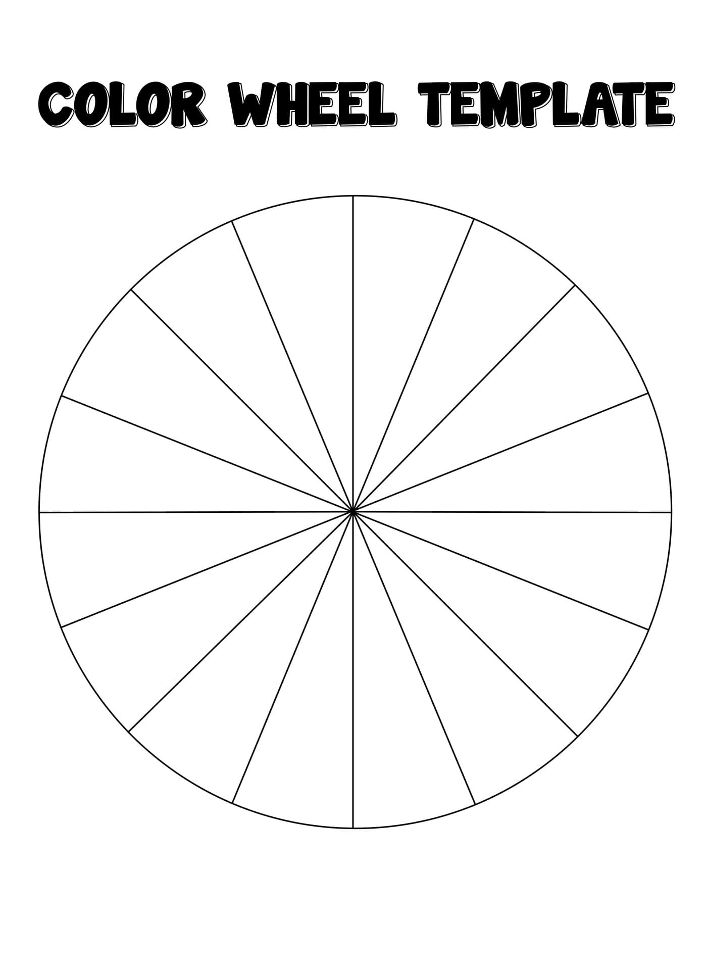 Color Wheel Printable for Students