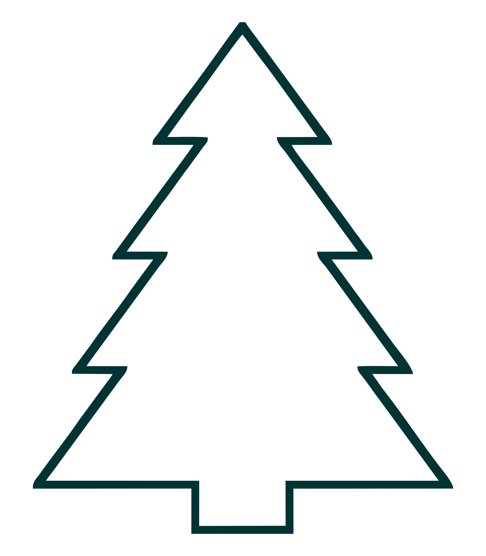 Christmas Tree Stencil Printable Free