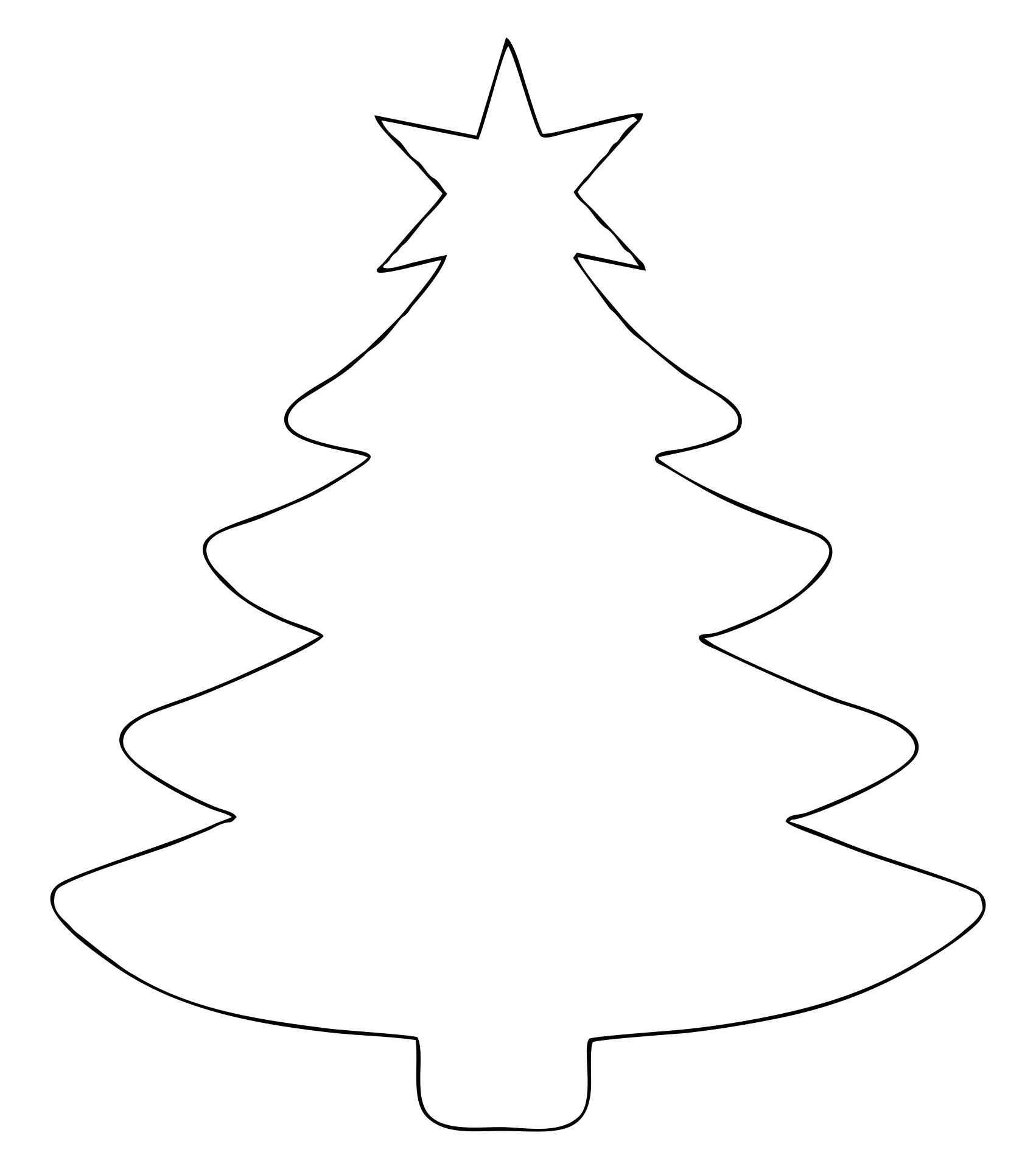5 Best Christmas Tree Cutouts Printable - printablee.com
