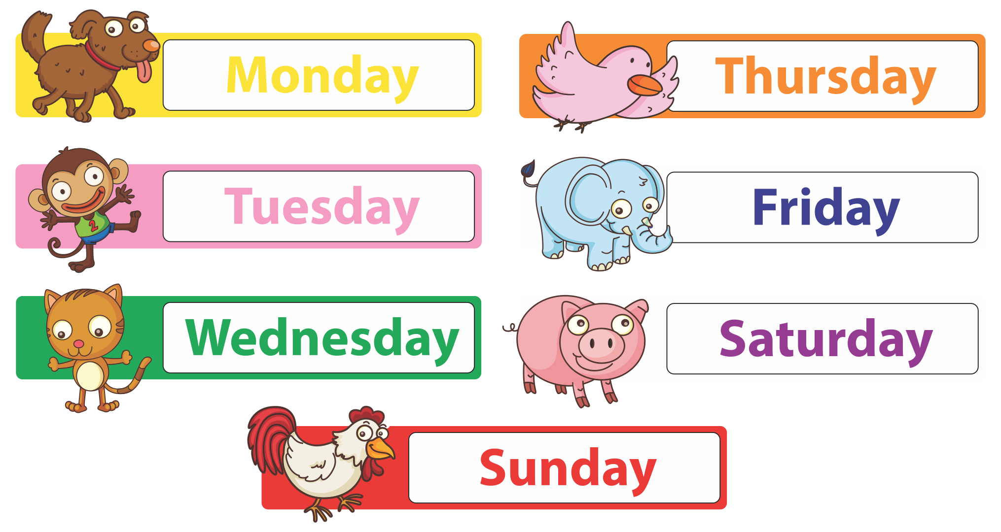 Days of the Week Preschool Printable Calendar