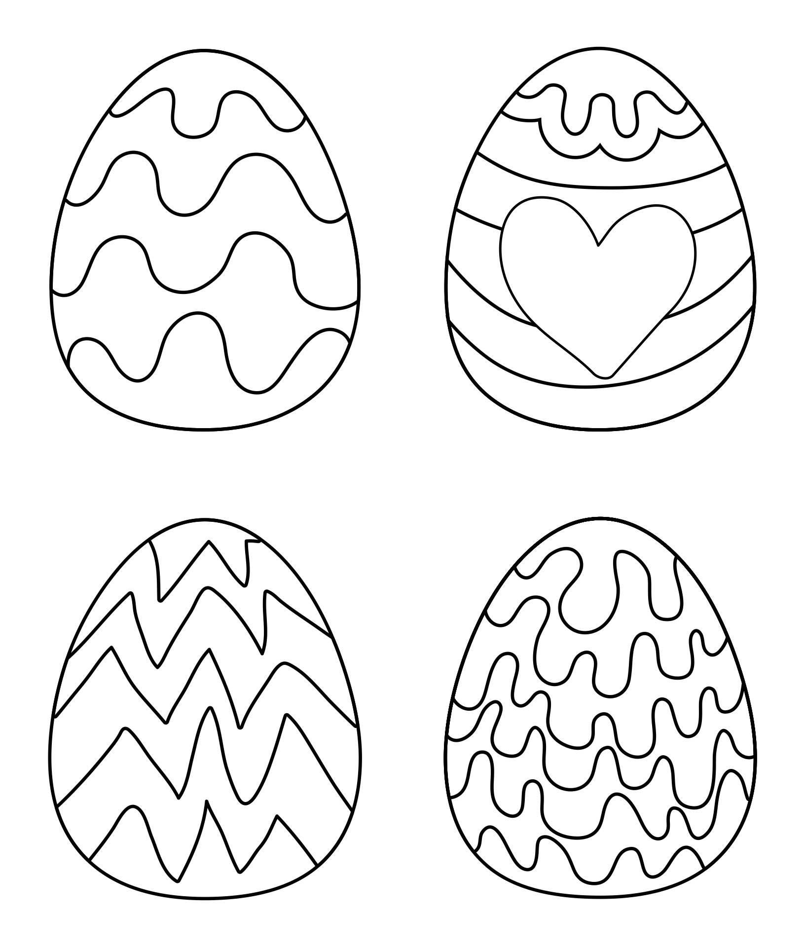 Easter Egg Design Coloring Pages