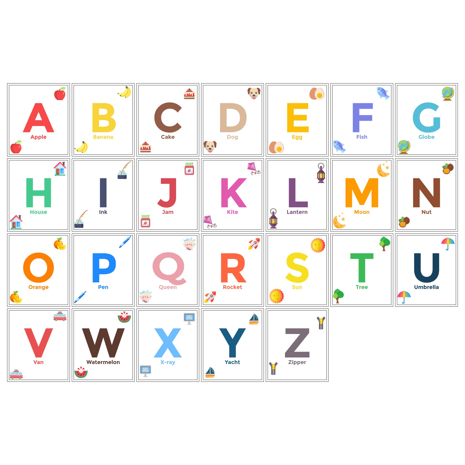 Free Alphabet Flash Cards Printable