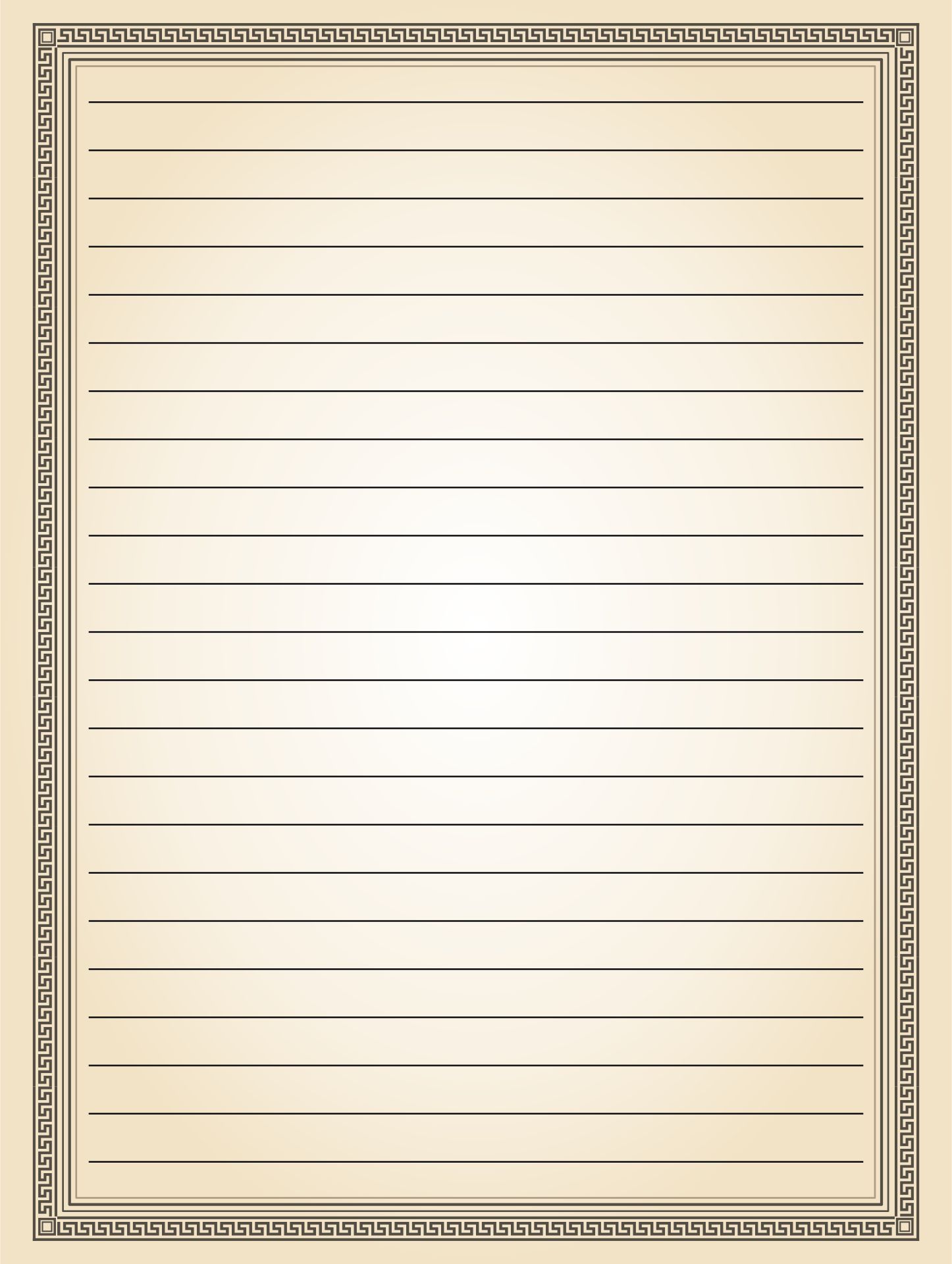 10 Best Standard Printable Lined Writing Paper