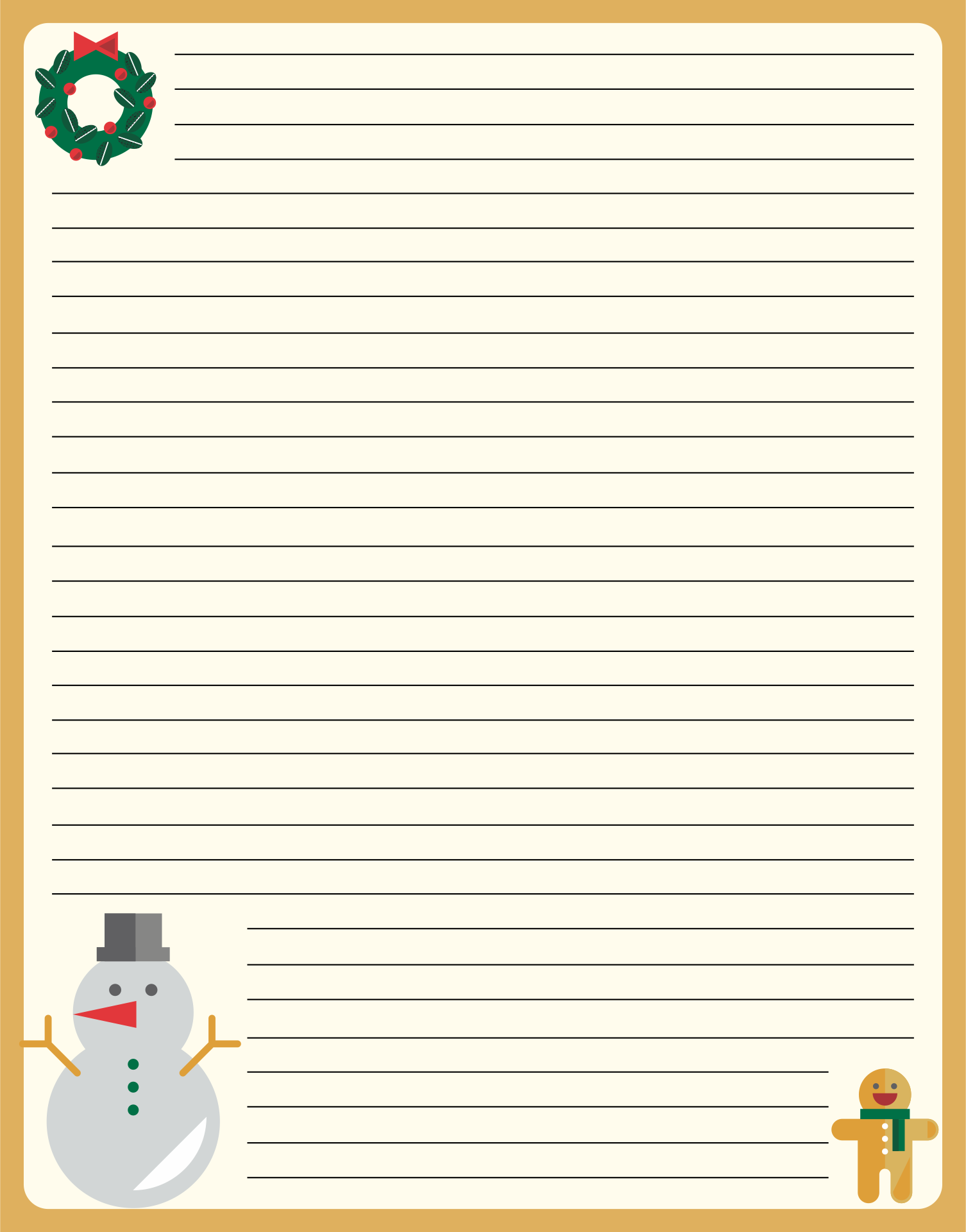  Printable Christmas Stationery Designs