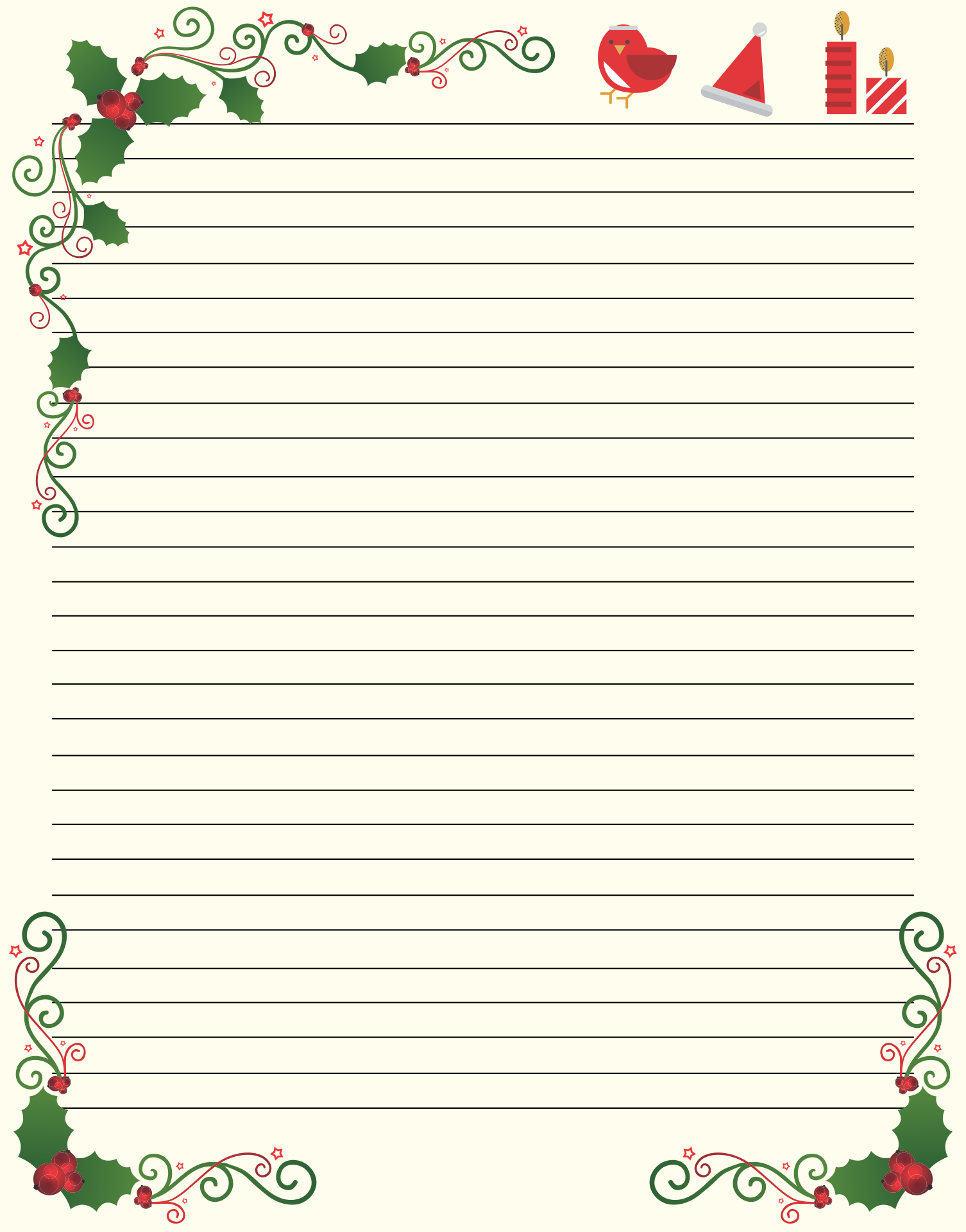 8 Best Free Printable Christmas Stationery Designs PDF For Free At Printablee