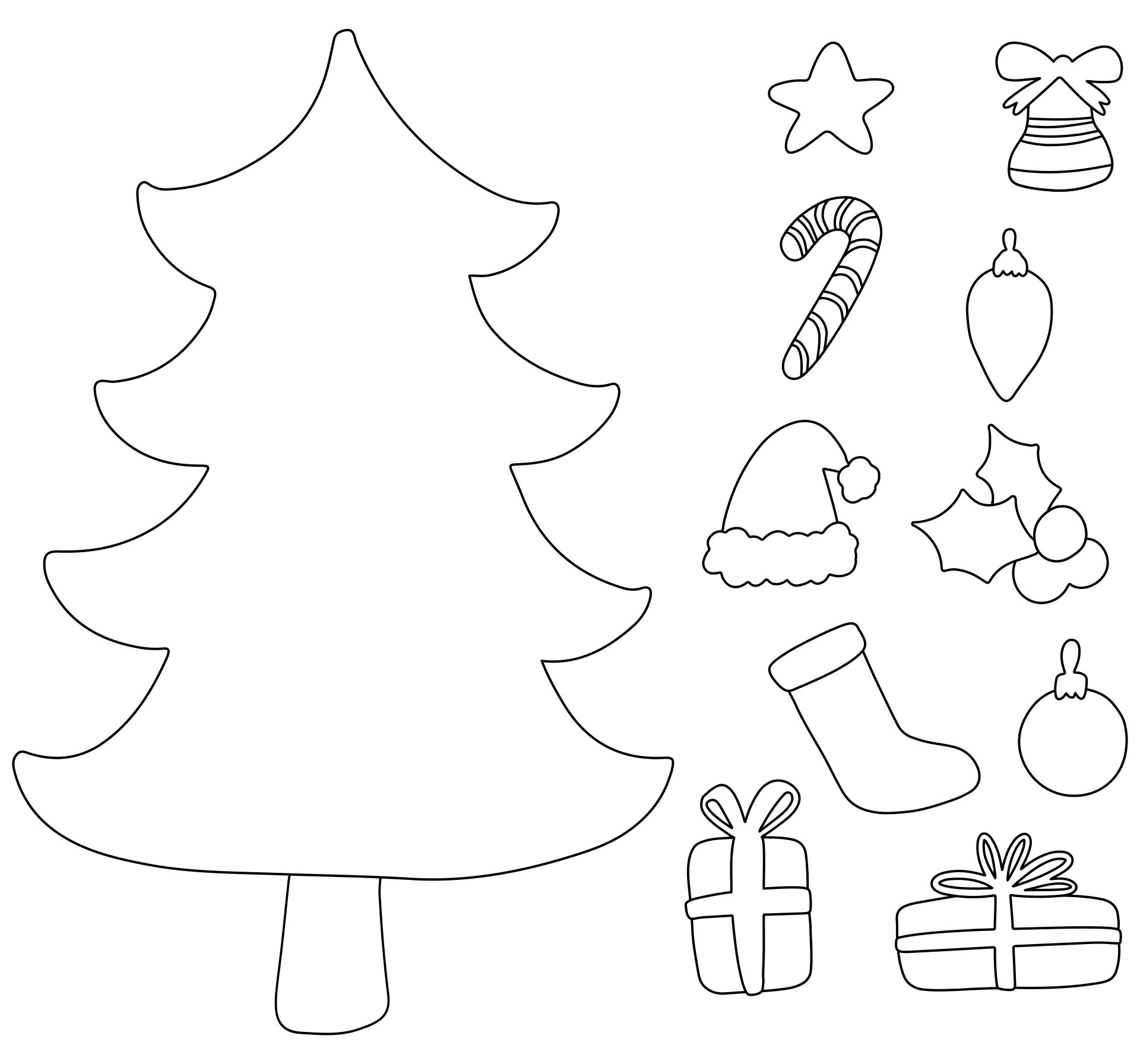 Christmas Tree Cutouts Printable