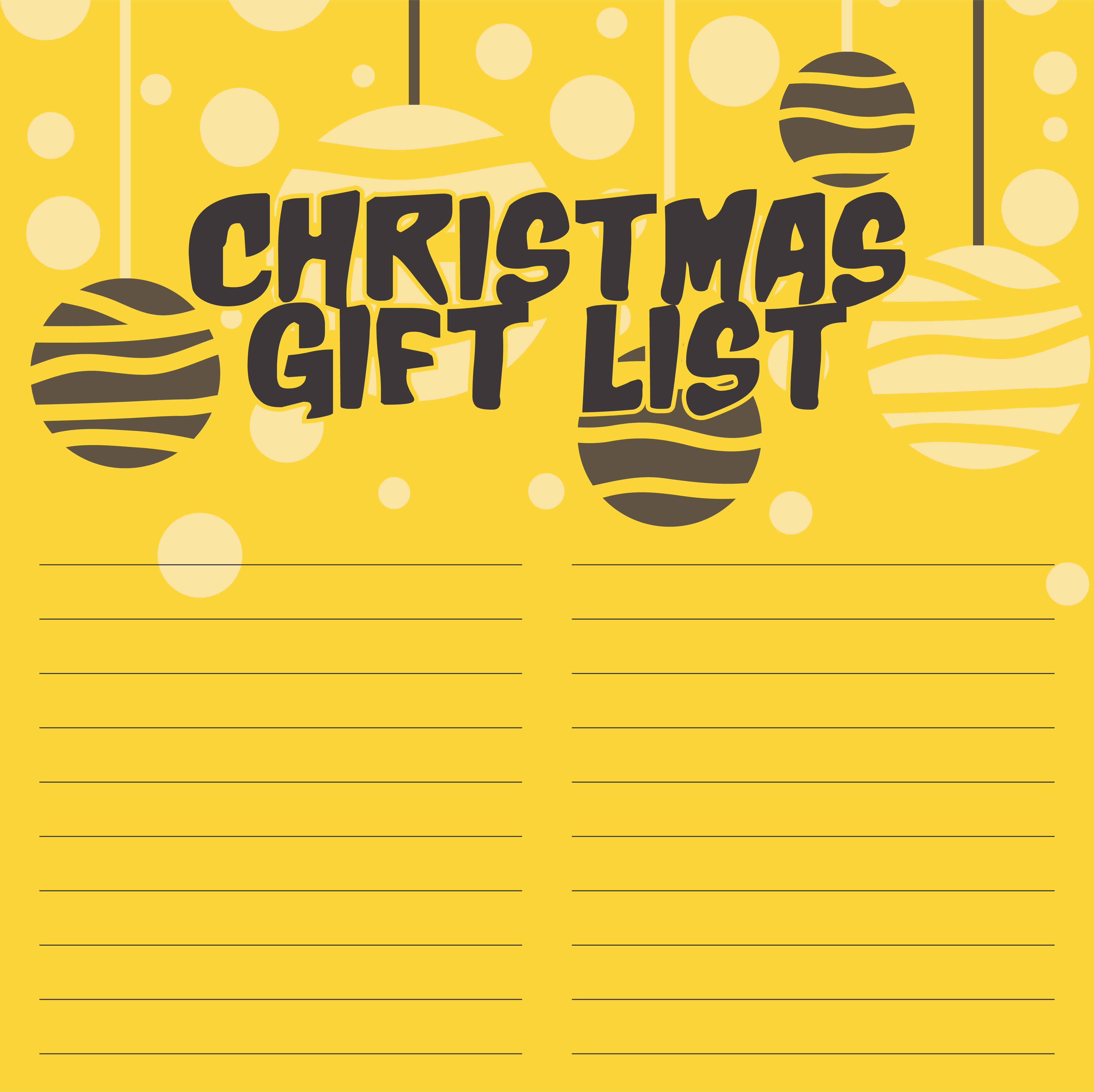 Printable Christmas Wish List
