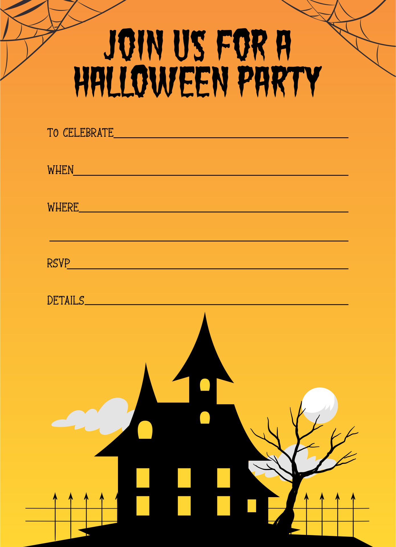 5 Best Images of Printable Halloween Invitations Templates Blank ...