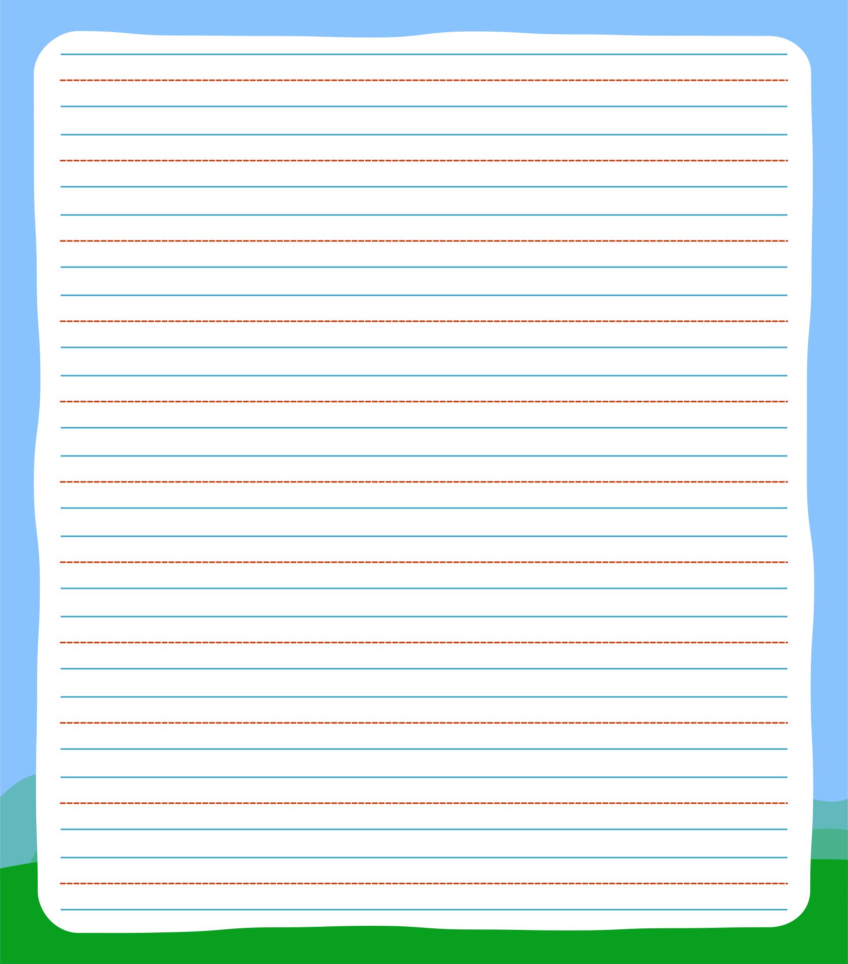 10 Best Free Printable Lined Writing Paper Kids PDF For Free At Printablee