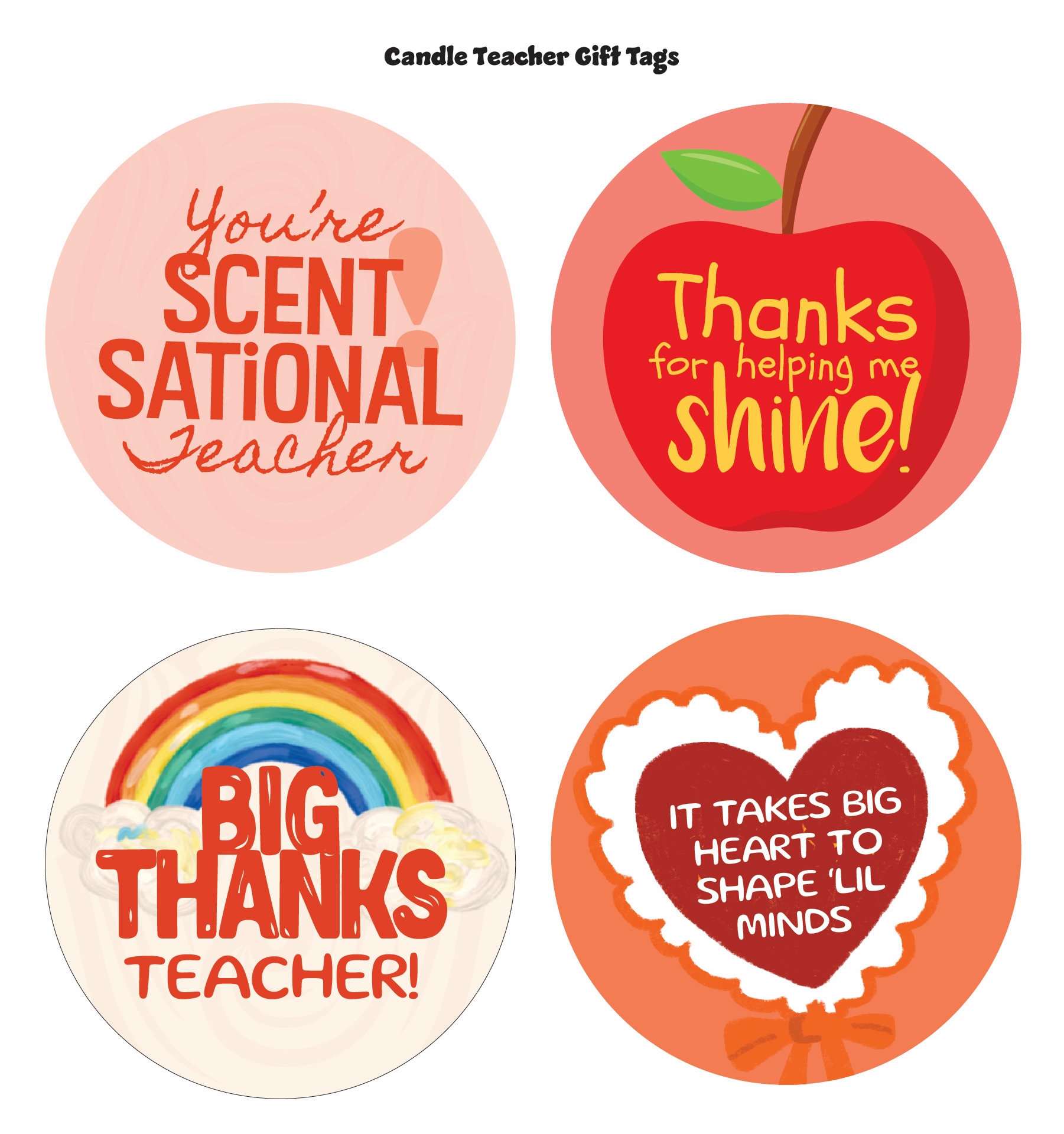 Printable Teacher Gift Tags