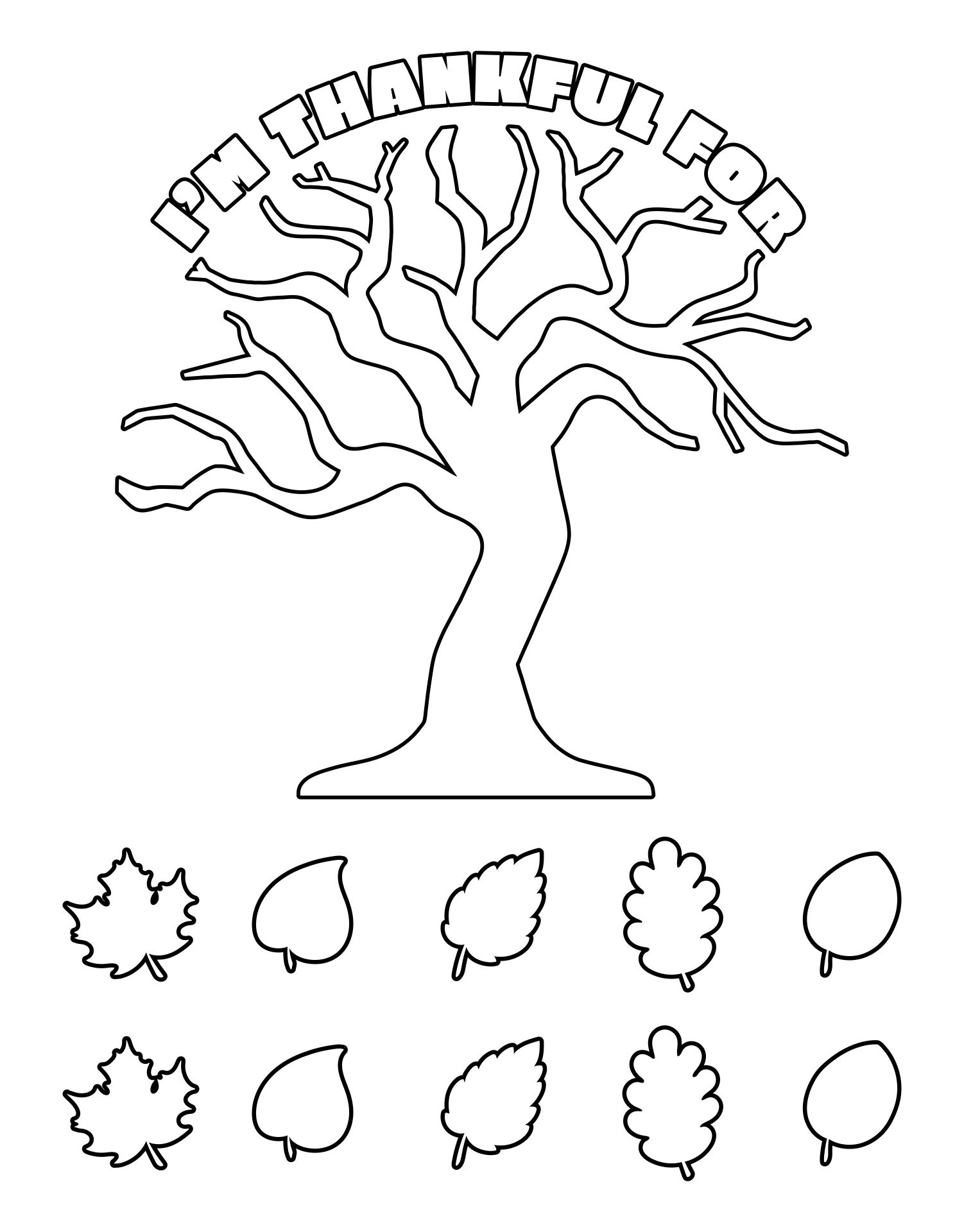 Printable Thankful Tree