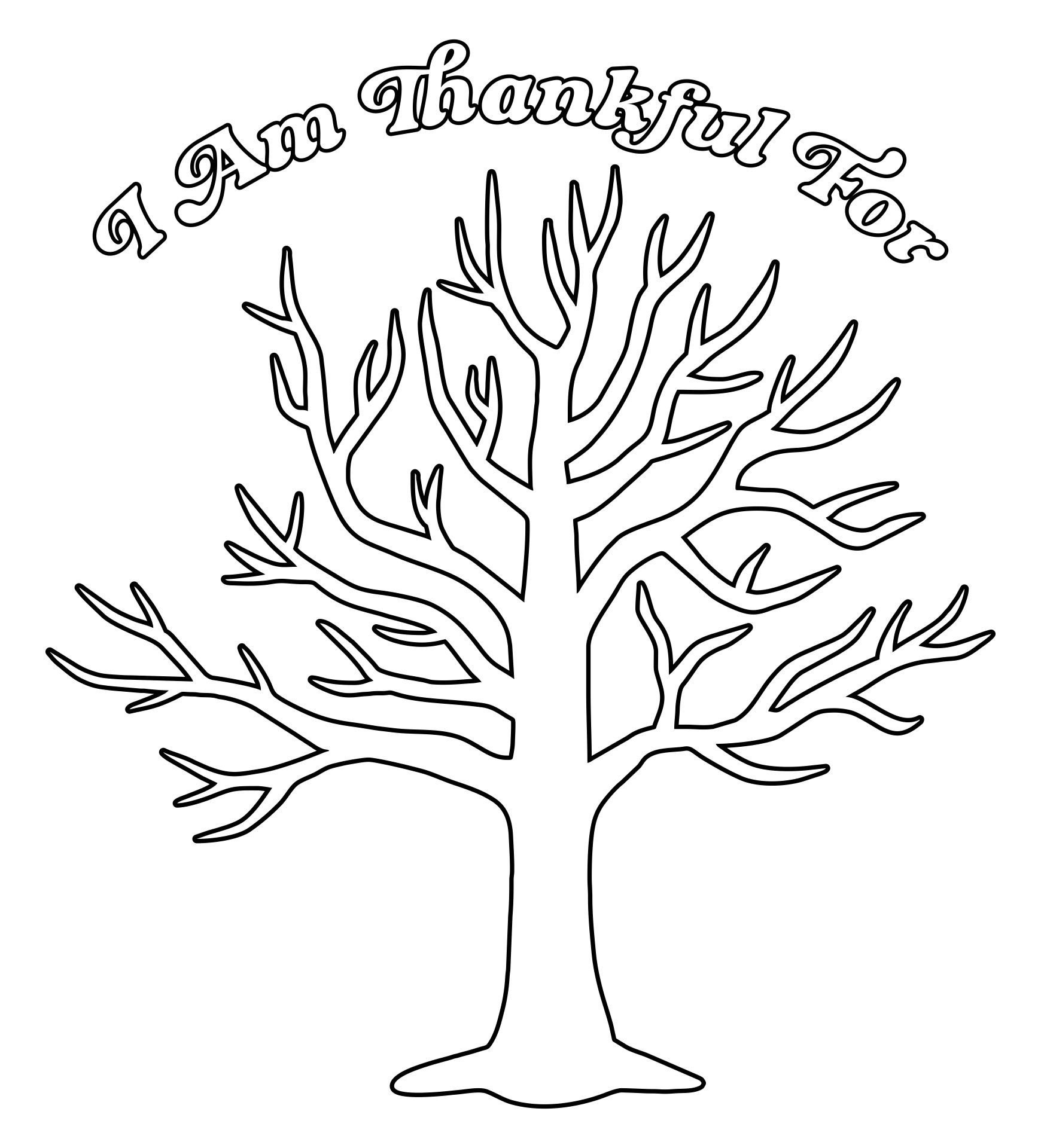 Printable Thanksgiving Thankful Tree