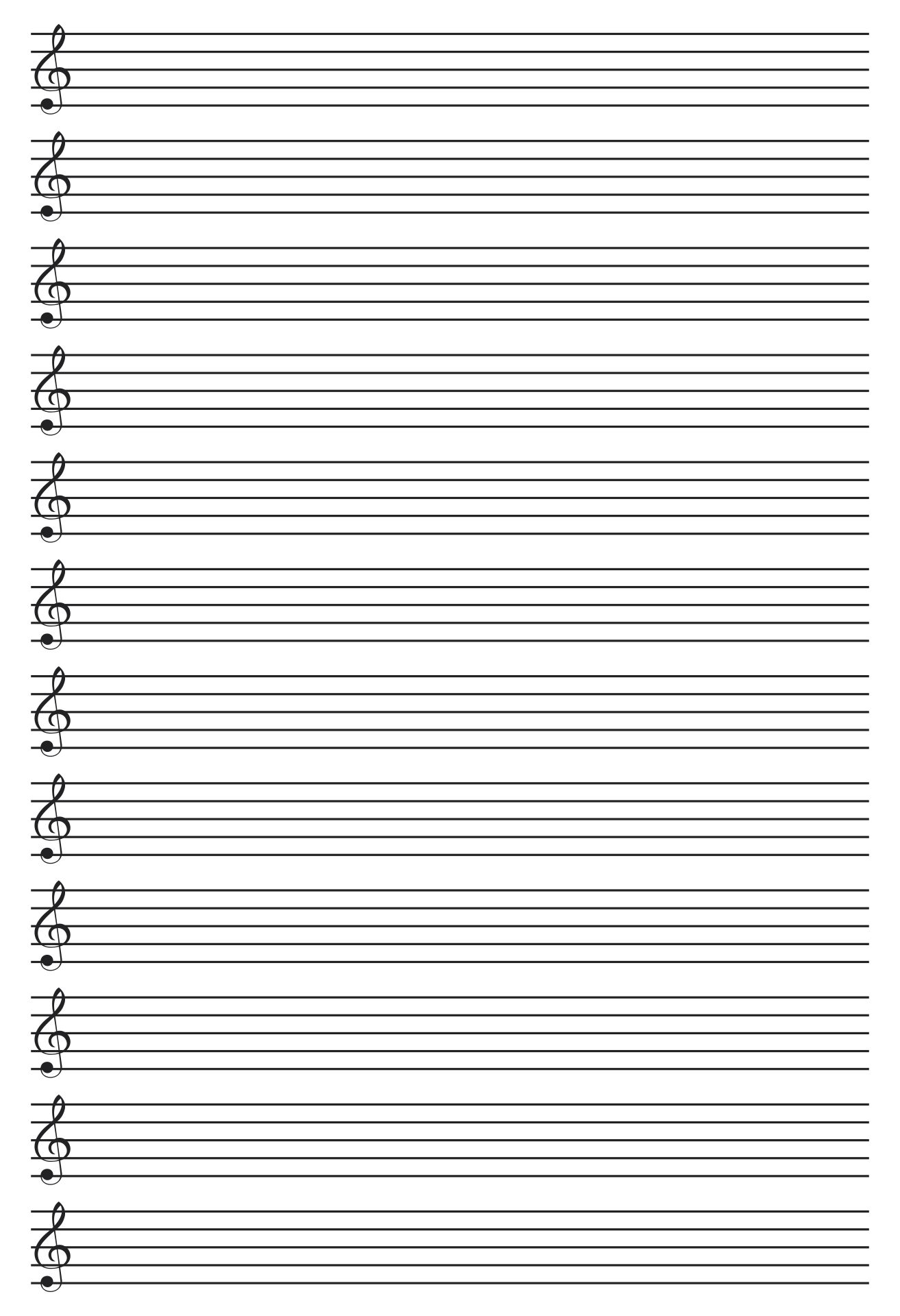 Music Note Sheets Blank