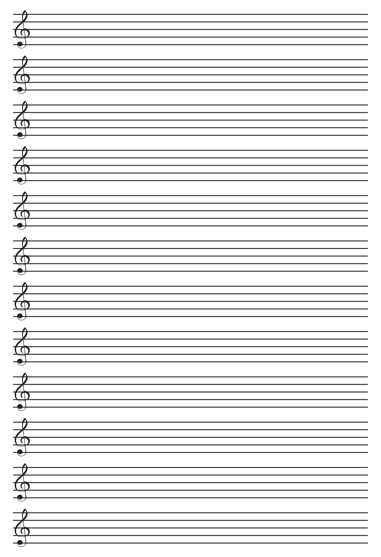 Printable Blank Piano Sheet Music Paper