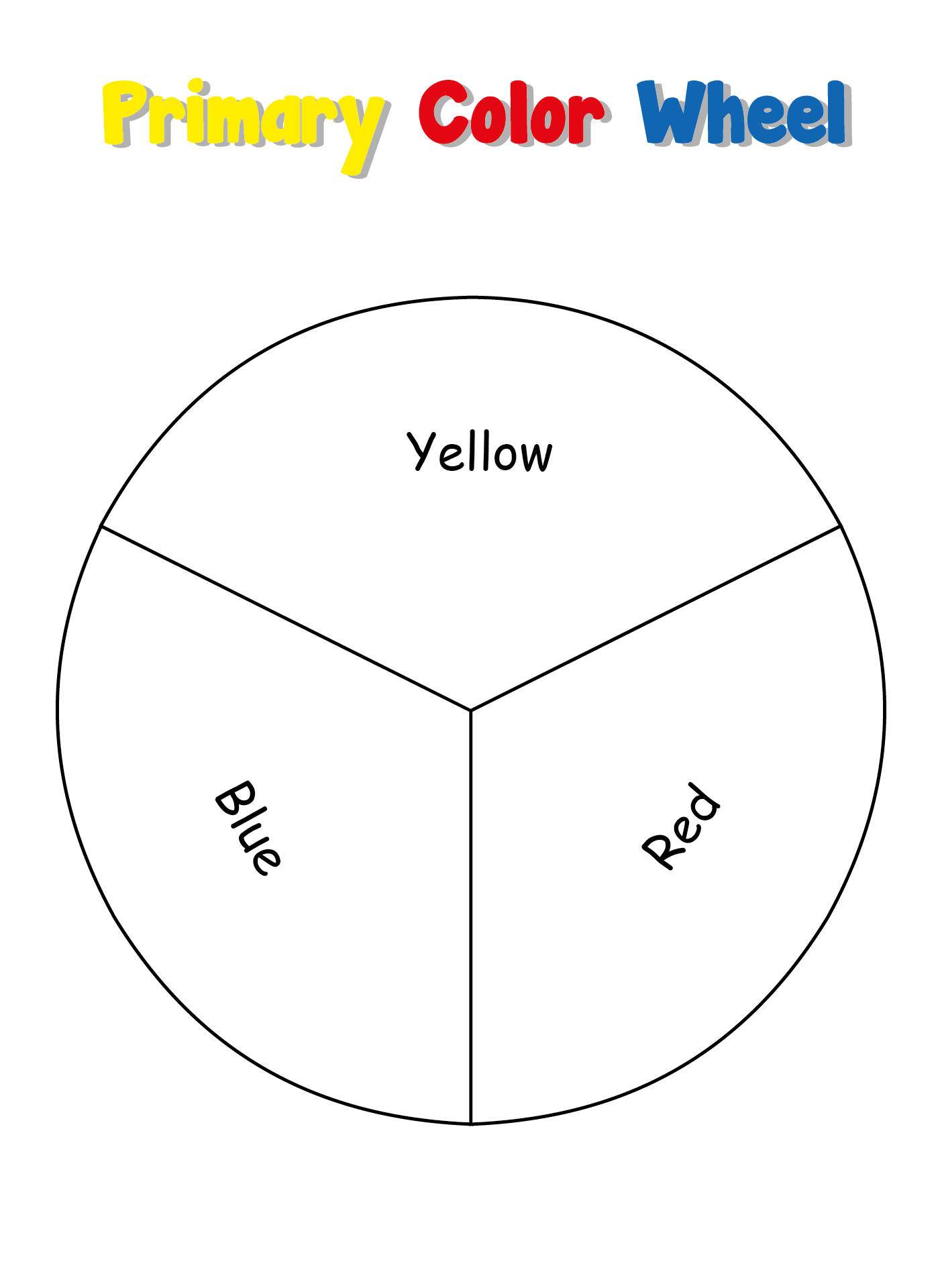 21 Best Color Wheel Printable For Students - printablee.com In Blank Color Wheel Template