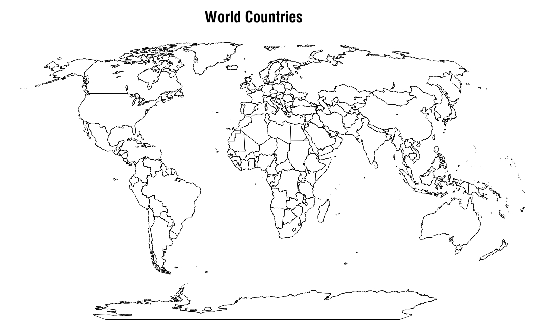 Blank World Map With Countries And States