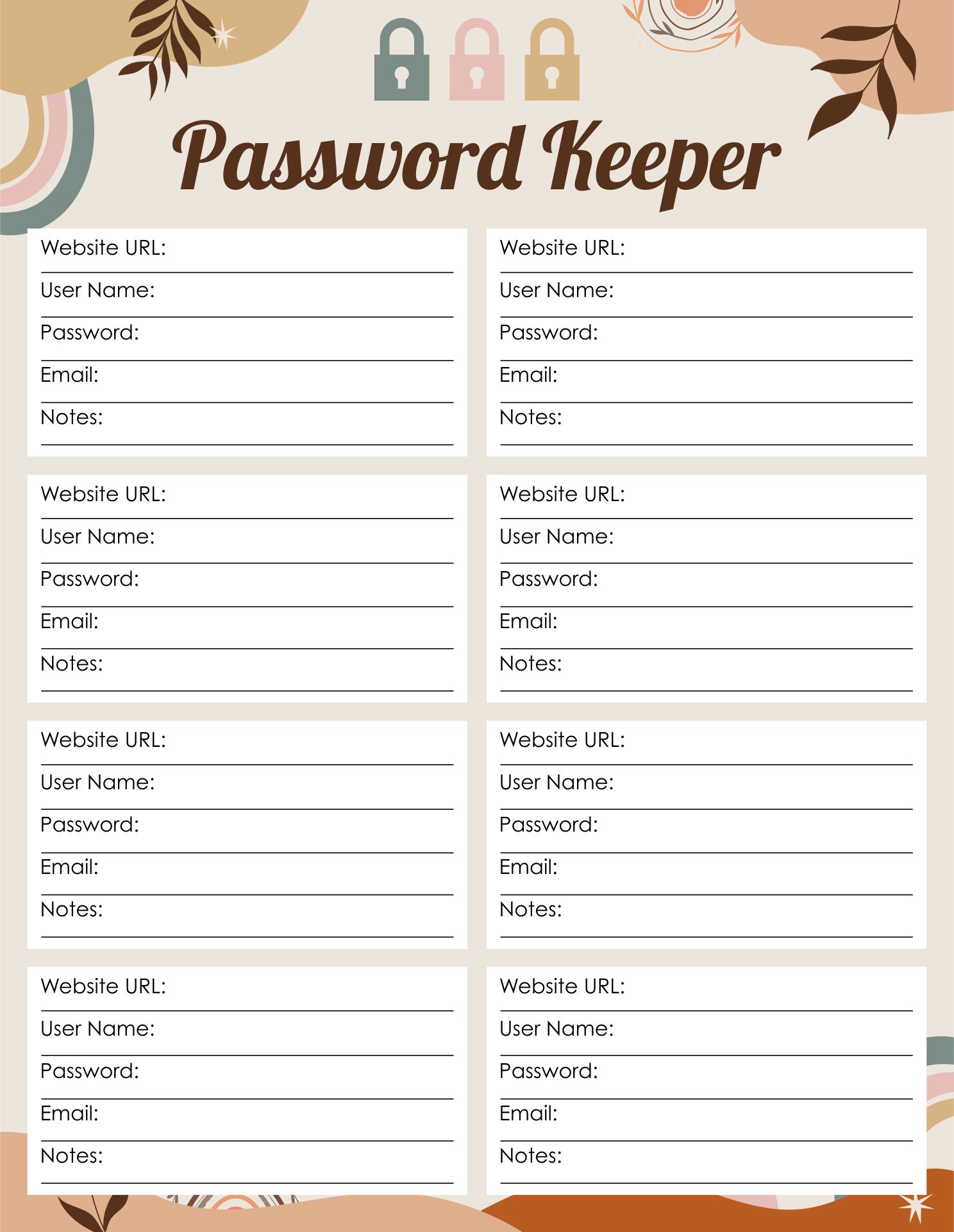 User And Password List - 6 Free PDF Printables | Printablee