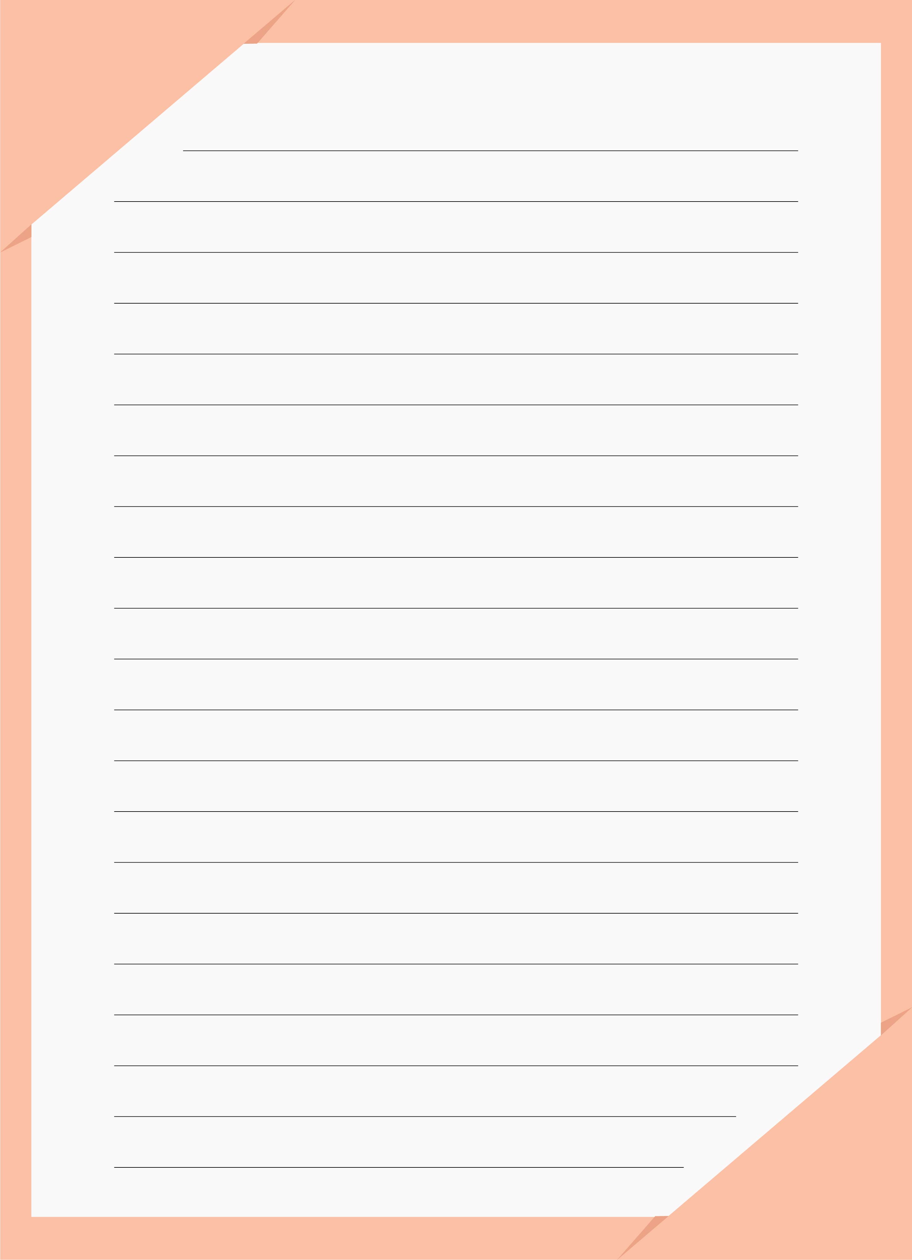 Free Printable Lined Writing Paper Template Printable Templates