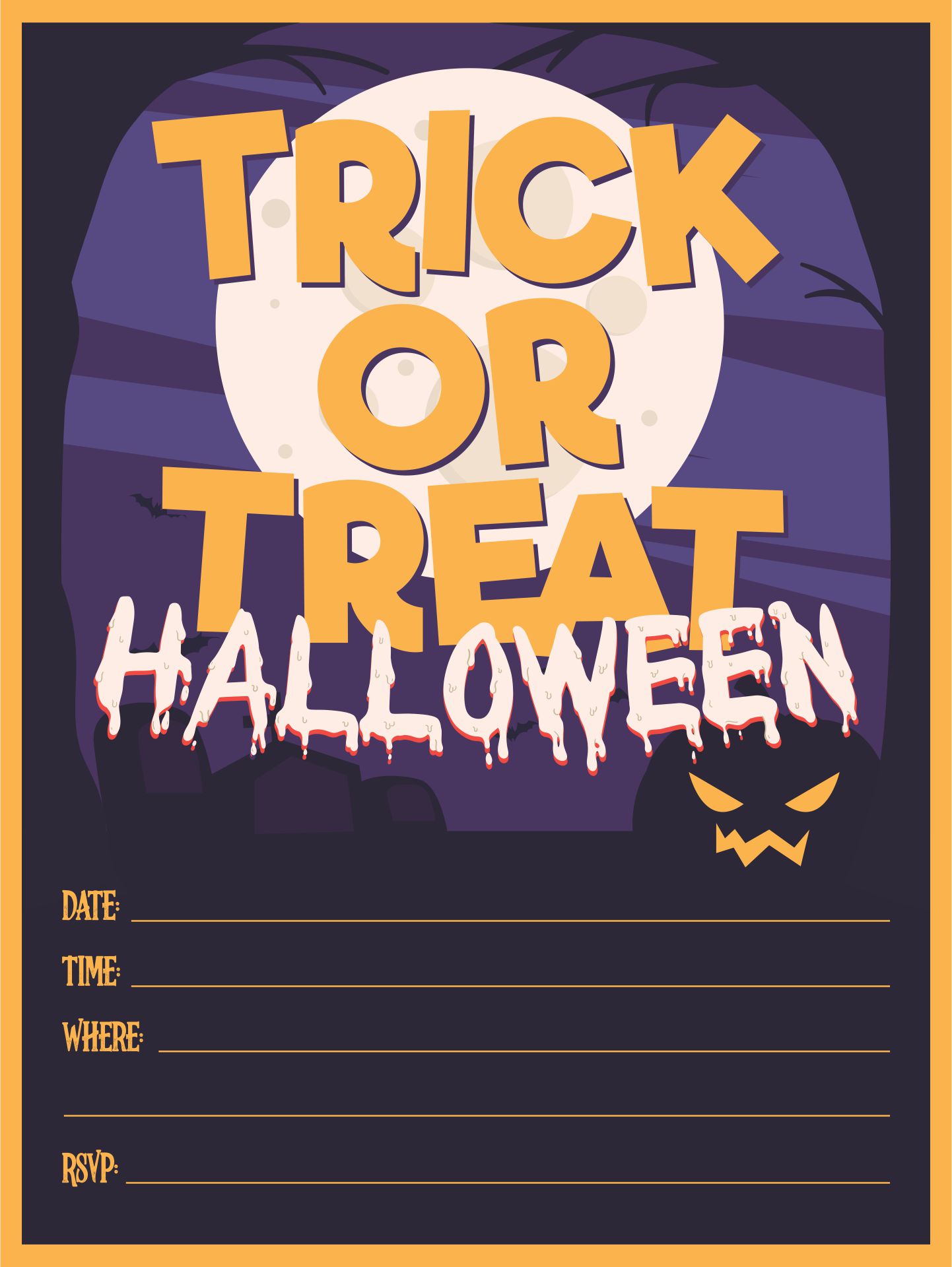 Scary Halloween Party Invitations