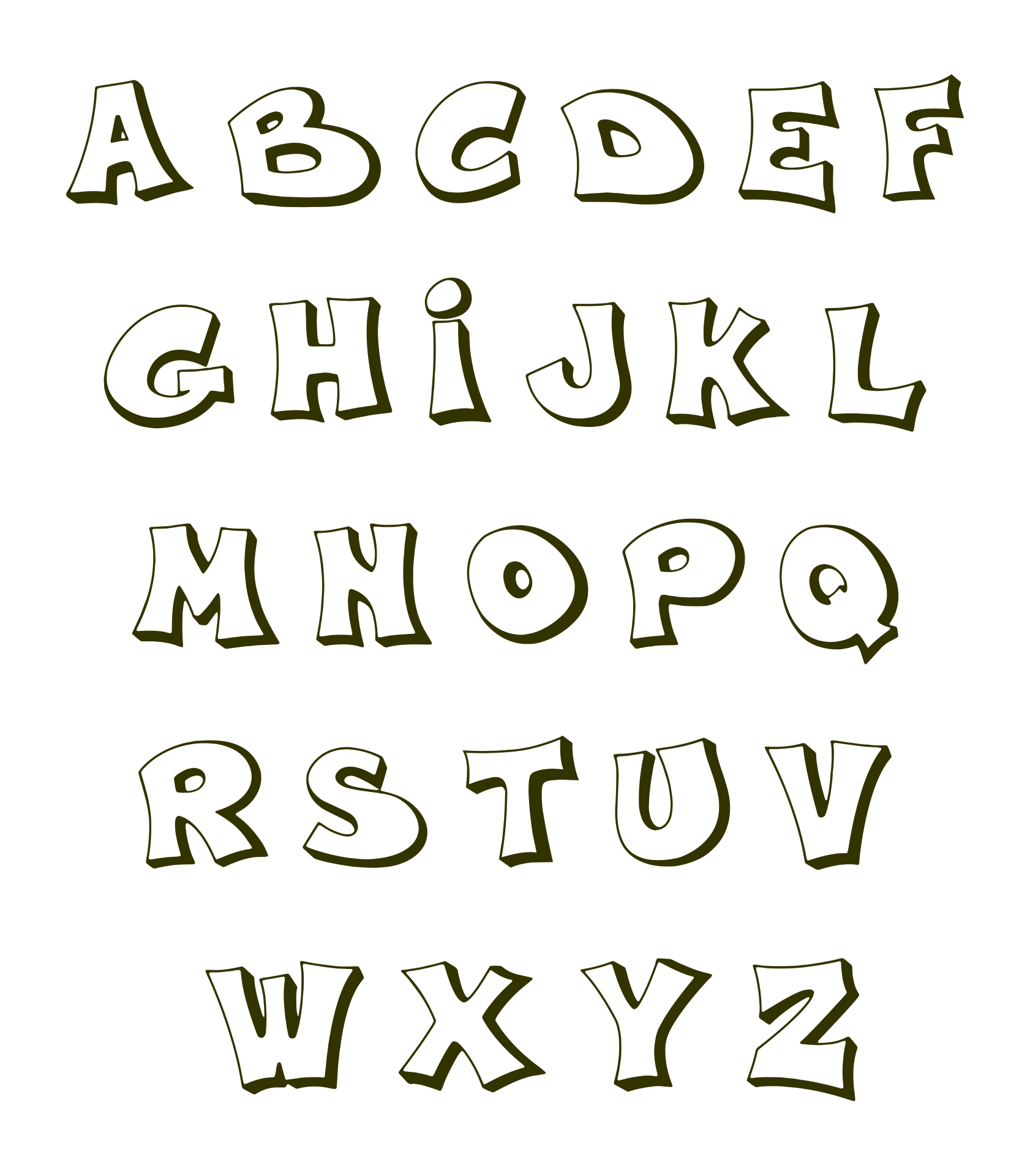 Cute Bubble Letters 10 Free PDF Printables Printablee