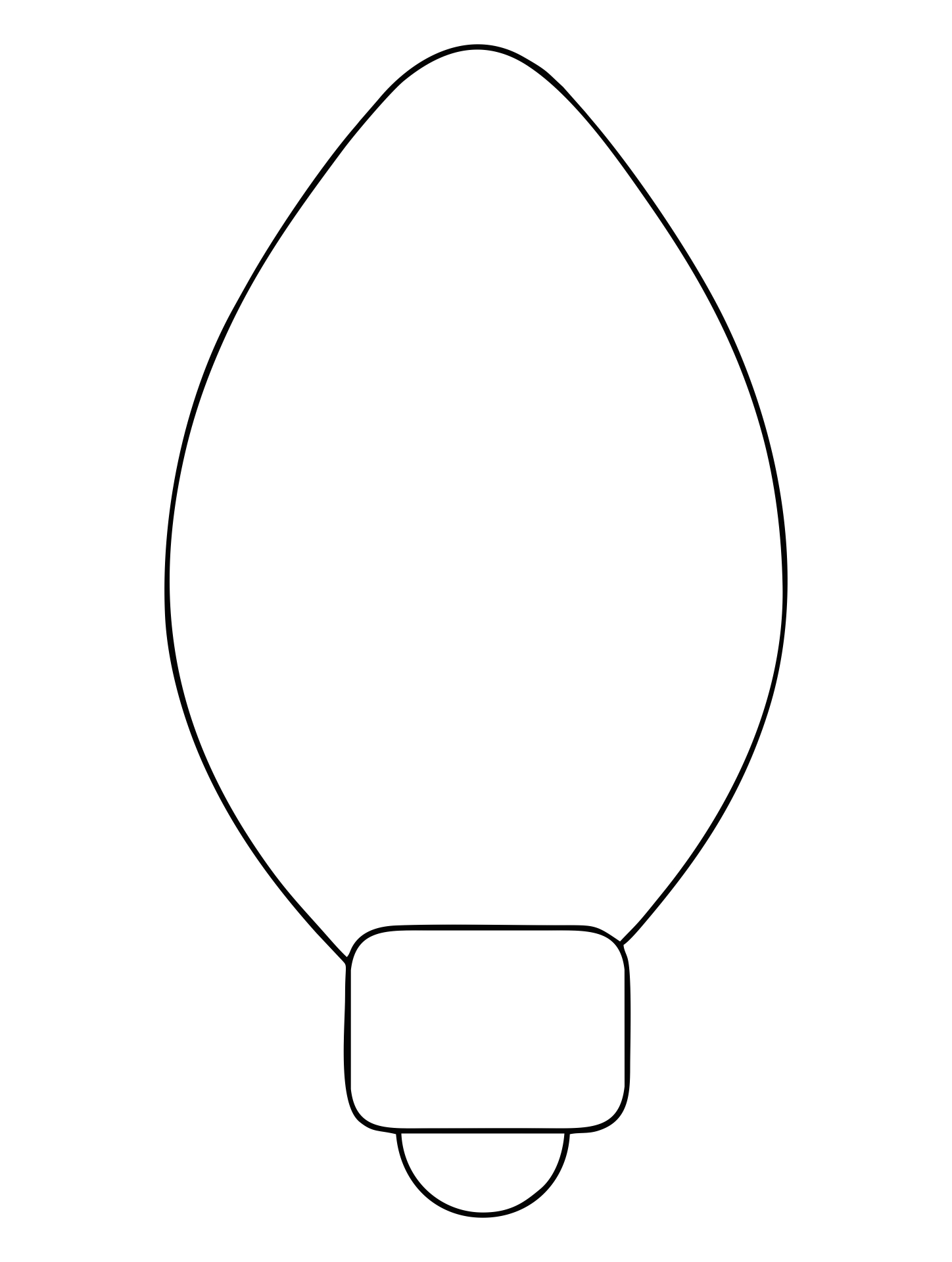 Free Printable Christmas Bulb Template