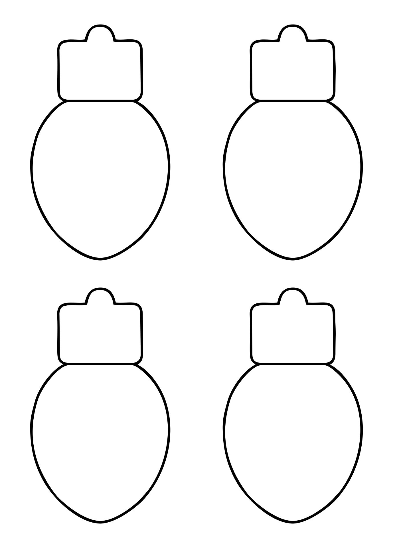 Christmas Light Template Printable